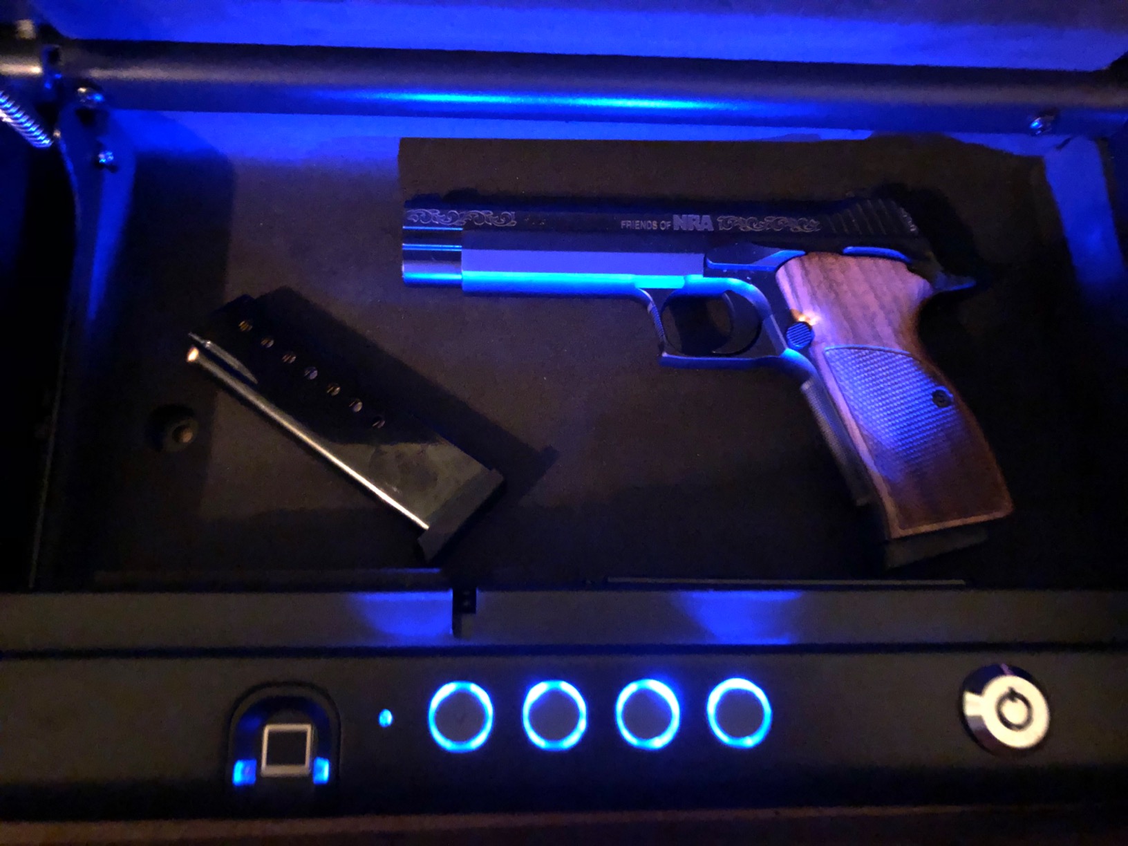 SentrySafe Biometric Gun Safe for Handguns, Fingerprint Gun Safe with Interior Light, 2 Handgun Capacity, Firearm Storage with Bolt Down Kit, QAP2BLX customer photo 2