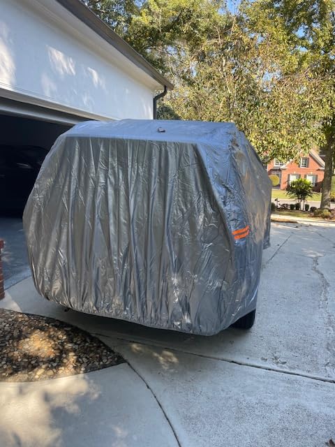 Motor Trend SafeKeeper Heavy Duty Car Cover Waterproof All Weather, Multi-Layered Truck SUV Car Cover for Snow Rain Sun UV Protection, Full Exterior Car Covers for Automobiles (Fits up to 210