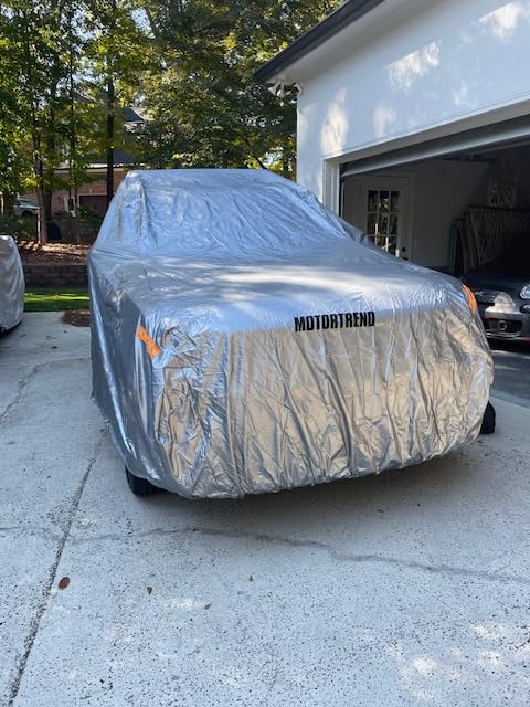 Motor Trend SafeKeeper Heavy Duty Car Cover Waterproof All Weather, Multi-Layered Truck SUV Car Cover for Snow Rain Sun UV Protection, Full Exterior Car Covers for Automobiles (Fits up to 210