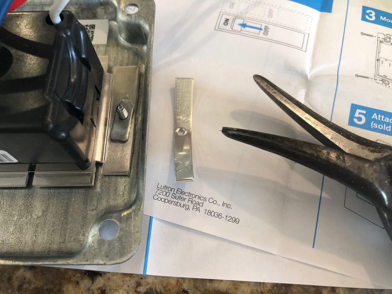 Lutron Caseta Smart Light Switch 3-Way Kit, with Pico Remote, Wallplate, Wall Bracket for LED Lights and Fans, On-Off Only, 5 Amp, Neutral Required, P-PKG1WS-WH customer photo 2