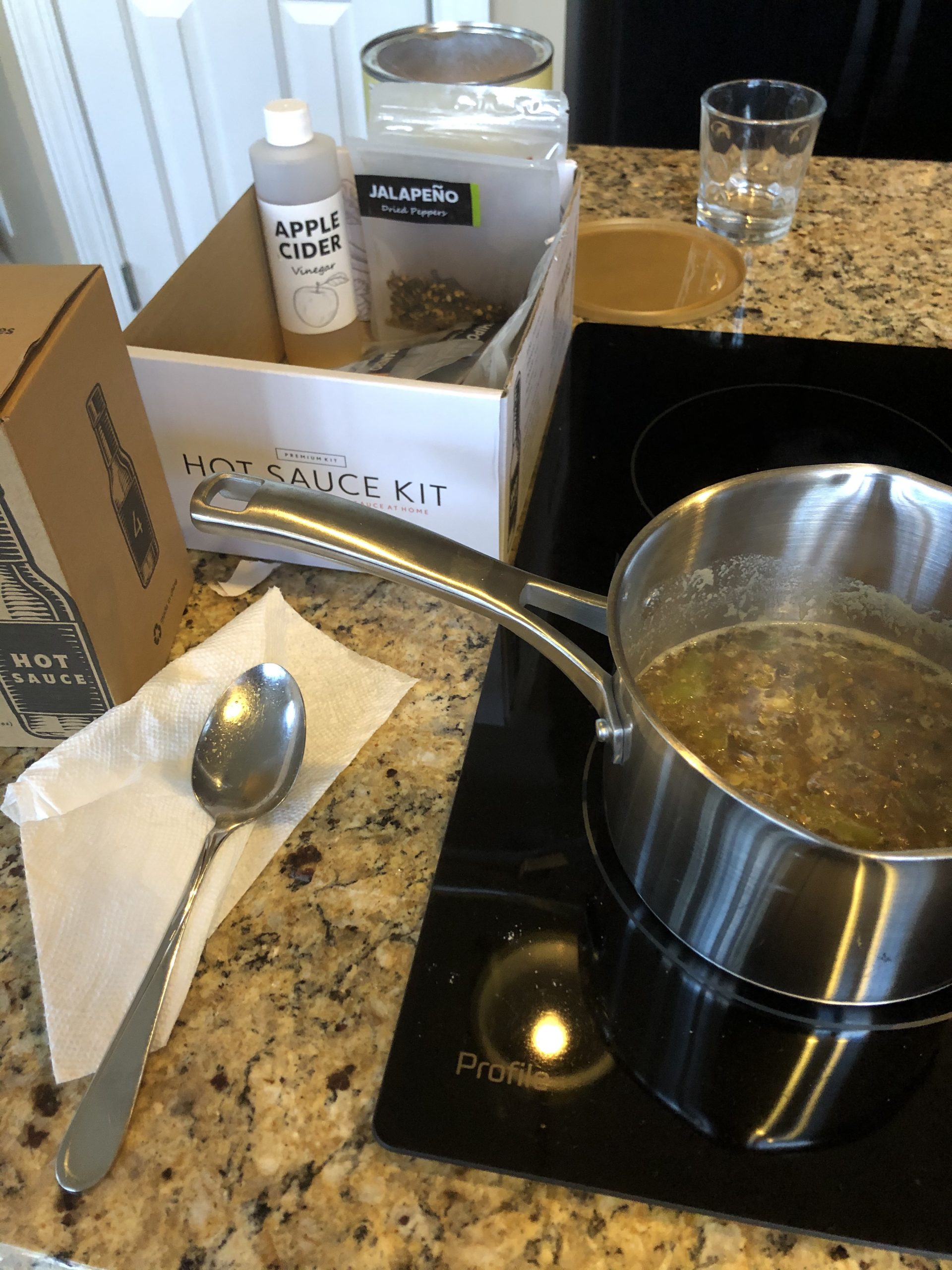 Premium Hot Sauce Making Kit, 5 Varieties of Peppers, Jalapeno Habanero, Gourmet Spice Blend, 4 Bottles, Fun Labels, Make your own hot sauce, DIY Gift for Dad (Premium Kit) customer photo 2