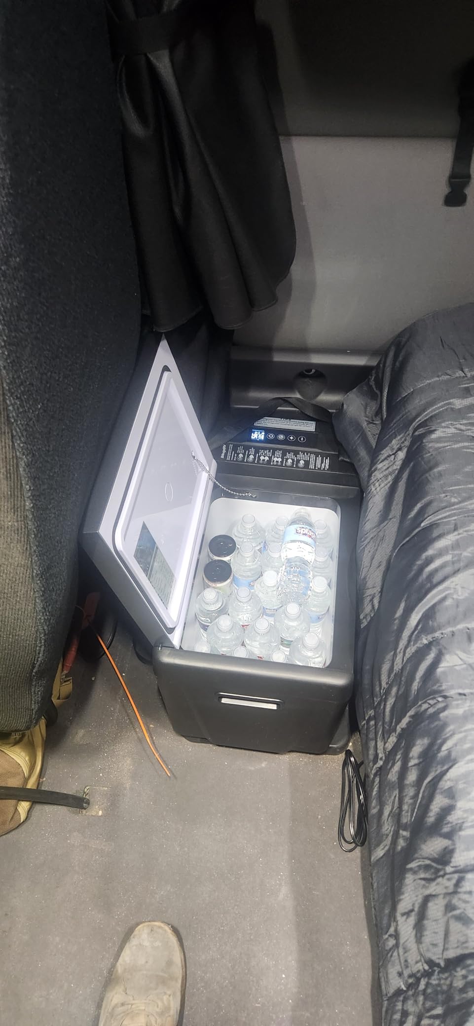 BougeRV 12 Volt Refrigerator 12V Car Fridge 23 Quart Portable Freezer Compressor Cooler 12/24V DC 110~240 Volt AC for Truck Van RV Camper SUV Travel Camping Road Trips Tailgating -7℉~50℉ customer photo 2