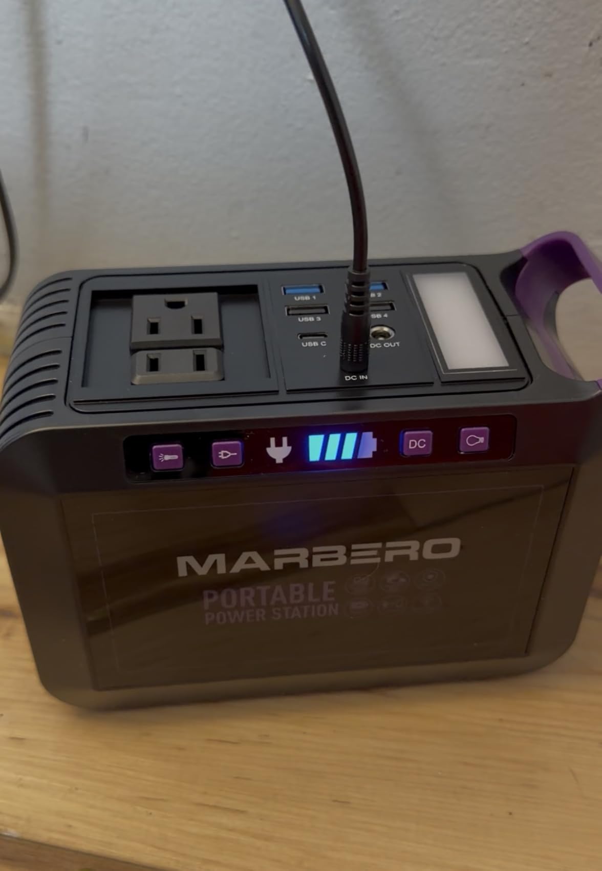 MARBERO Portable Power Station 88Wh Camping Lithium Battery Solar Generator Fast Charging with AC Outlet 120W Peak Power Bank customer photo 1