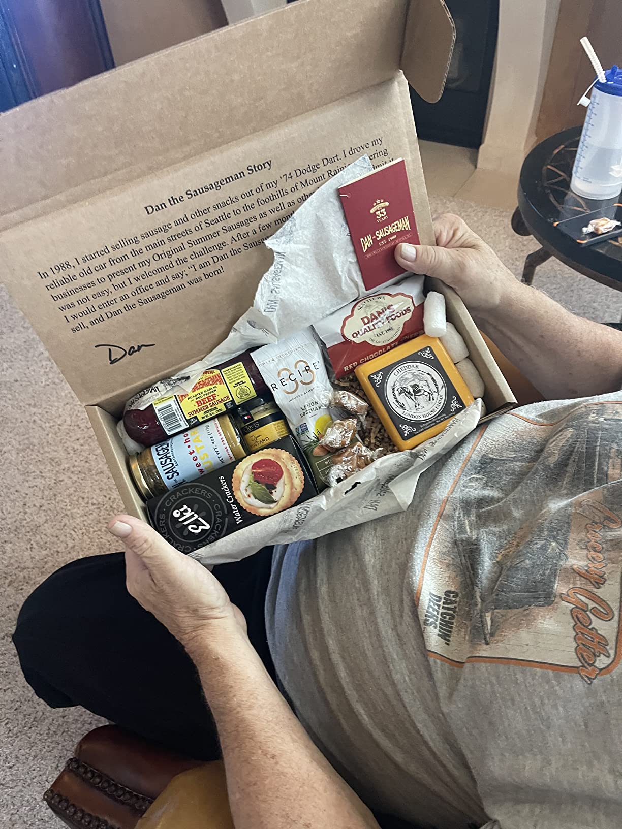 Dan the Sausageman Signature Gift (Denali) Meat and Cheese Box - Gourmet Food Gift Basket with Summer Sausage, Crackers, Nuts, and Cheese customer photo 1