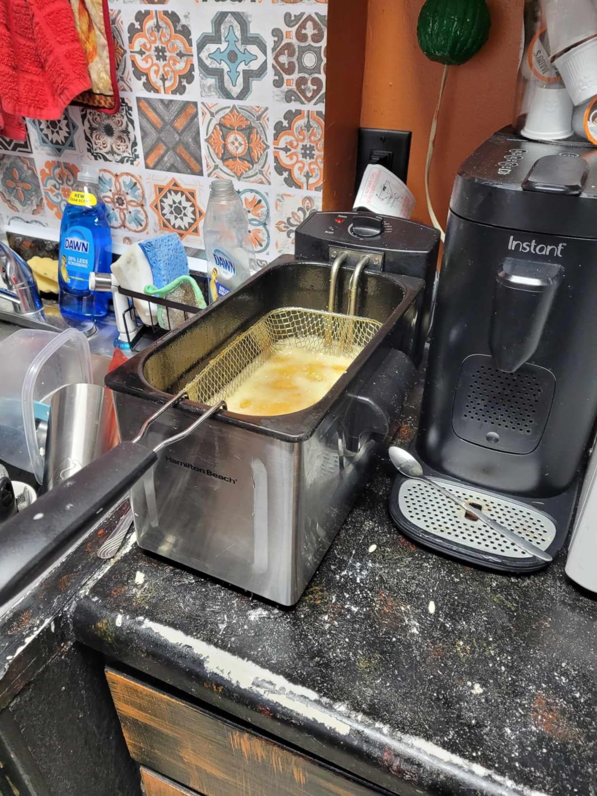 Hamilton Beach 35032 Professional Style Electric Deep Fryer, Frying Basket with Hooks, 1500 Watts, 3 Liters, Stainless Steel customer photo 1