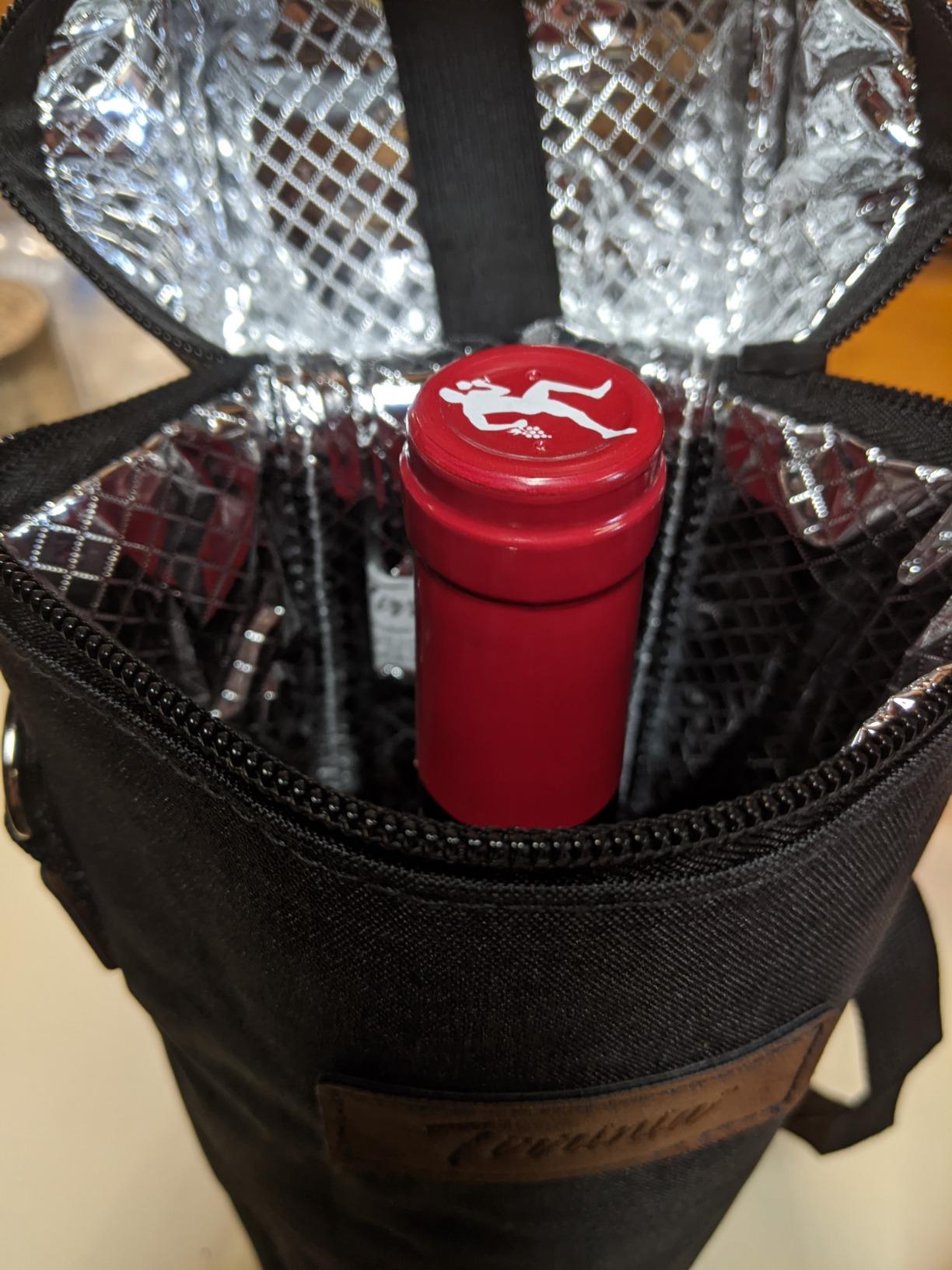 Tirrinia Single Bottle Wine Gift Carrier Bag, Insulated Travel Wine Cooler Tote with Shoulder Strap for Picnic, Party, BYOB Restaurant, Portable One Bottle Wine Chiller Container, Gift for Wine Lovers customer photo 1