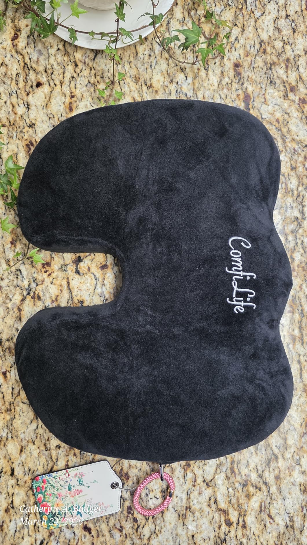 ComfiLife Premium Gel & Memory Foam Seat Cushion - Doctor Recommended Office Chair Cushion, Car Seat Cushion - Chair Cushions for Back & Sciatica Pain Relief - Seat Cushions for Office & Desk (Black) customer photo 1