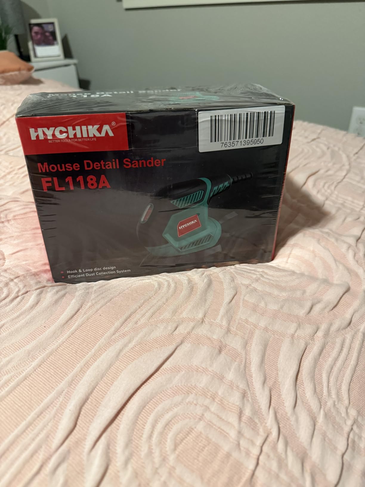 HYCHIKA Detail Sander, 14,000 OPM Compact Electric Sander Tool with 12 Pcs Sandpapers, Efficiency Dust Collection System customer photo 1