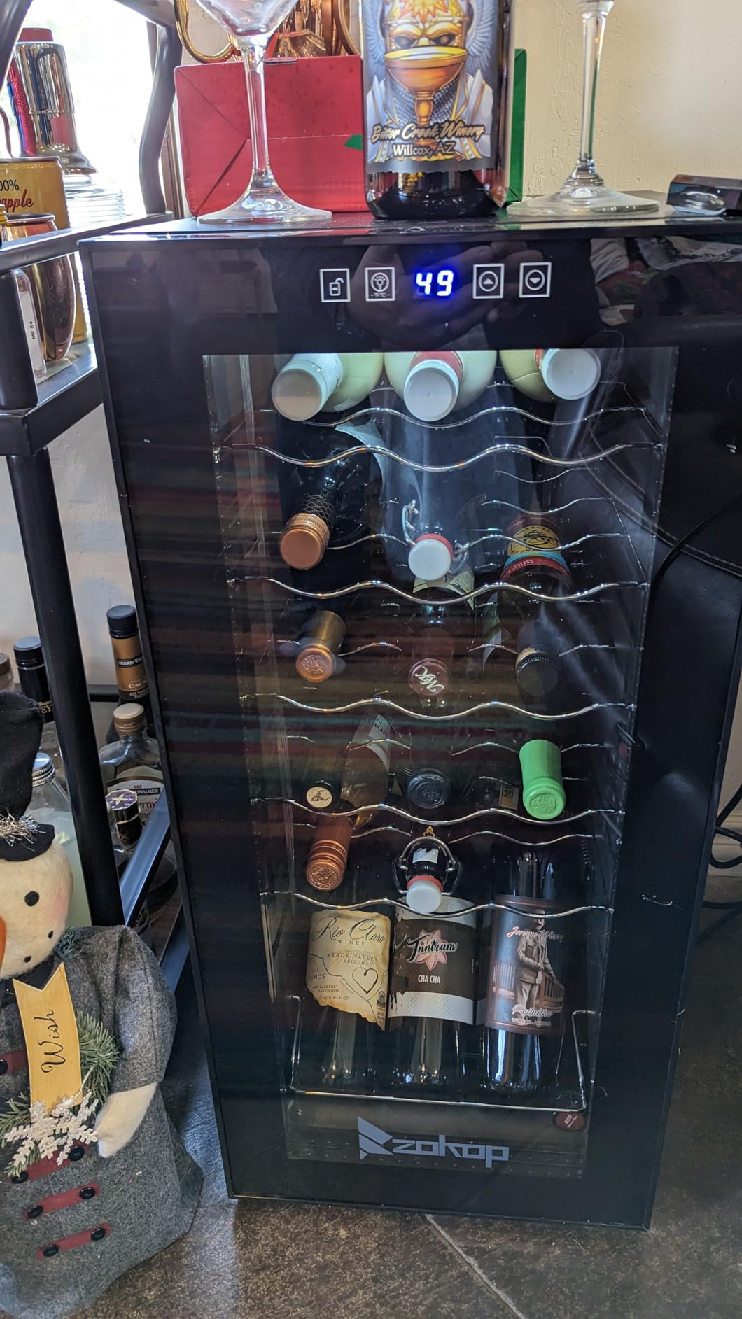 ROVSUN 18 Bottle Wine Fridge, Freestanding Compressor Wine Cooler Refrigerator customer photo 2