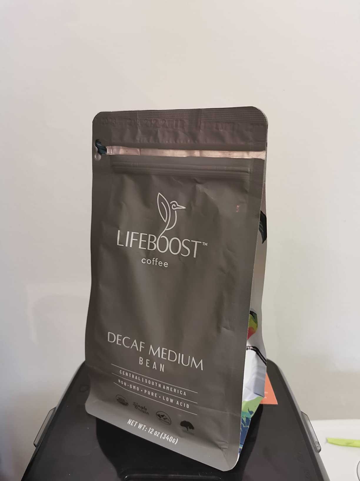 Lifeboost Medium Roast Swiss Water Decaf Whole Bean Coffee - Low Acid Organic Decaf Coffee, Non-GMO, USDA Organic, Single Origin, Third-Party Tested for Mycotoxins & Pesticides - 12 oz Bag customer photo 2