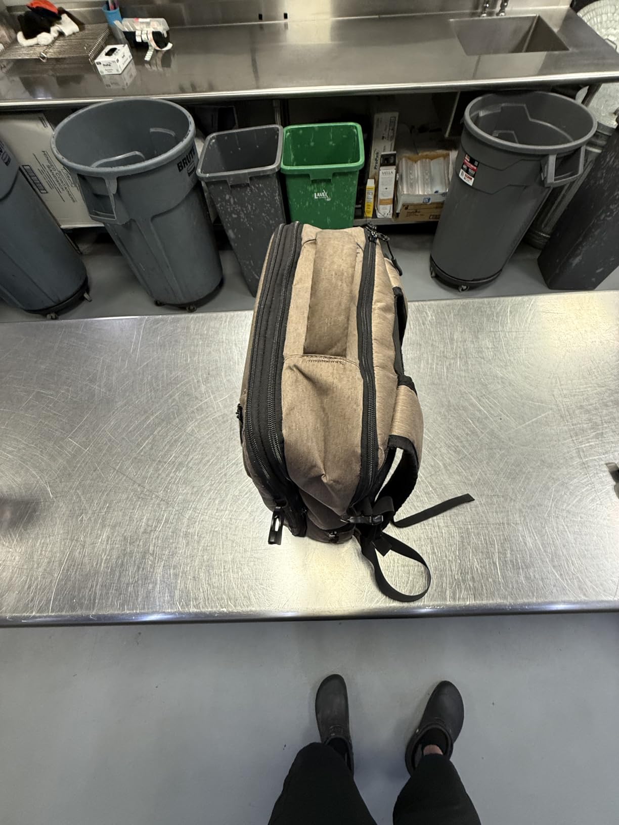 Asaya Chef Knife Backpack with 20-Pocket Knife Roll Bag - Over 30 Storage Pockets Chef Bag, Professional Backpack for Chefs and Culinary Students - Knives Not Included (Black) customer photo 2