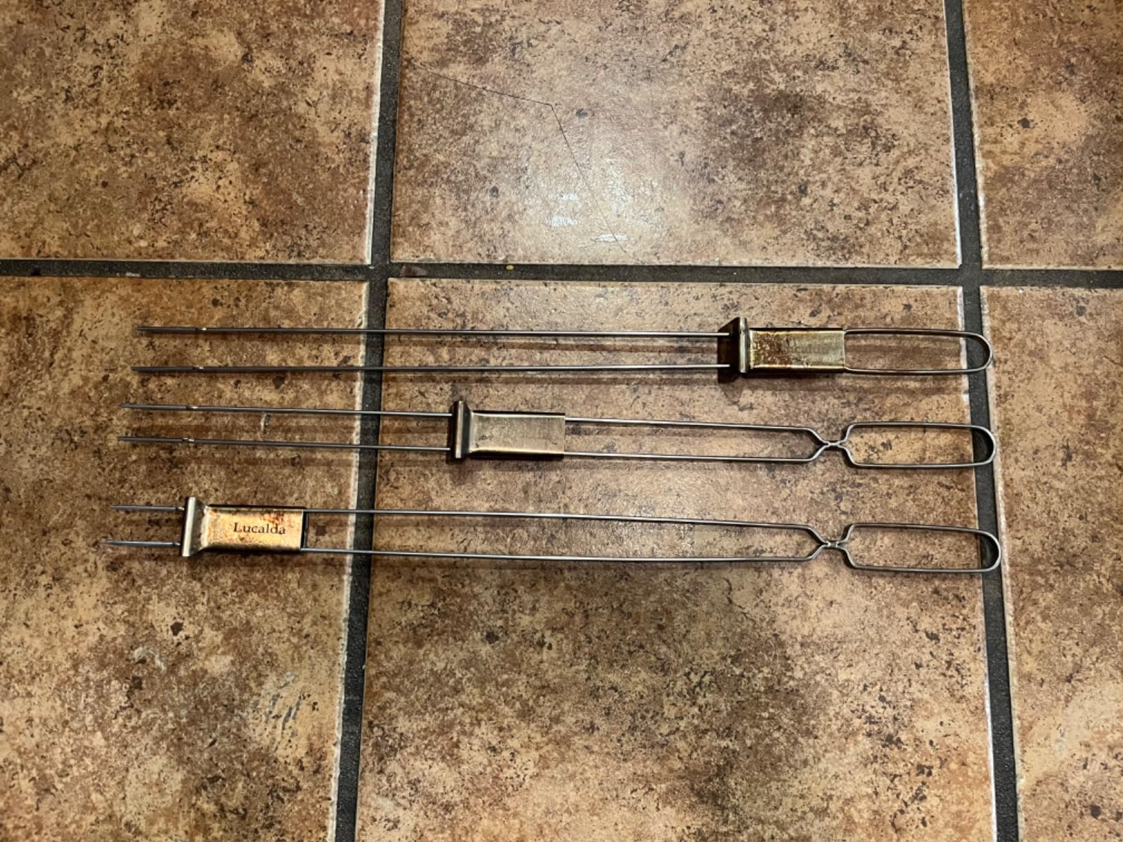 Skewers for Grilling- 17 inch (6 Pack) Double Pronged Flat Stainless Steel BBQ Skewer with Push Bar- Kabob Skewers Skewer Sticks for Camping or family - Reusable, BBQ Accessories customer photo 1
