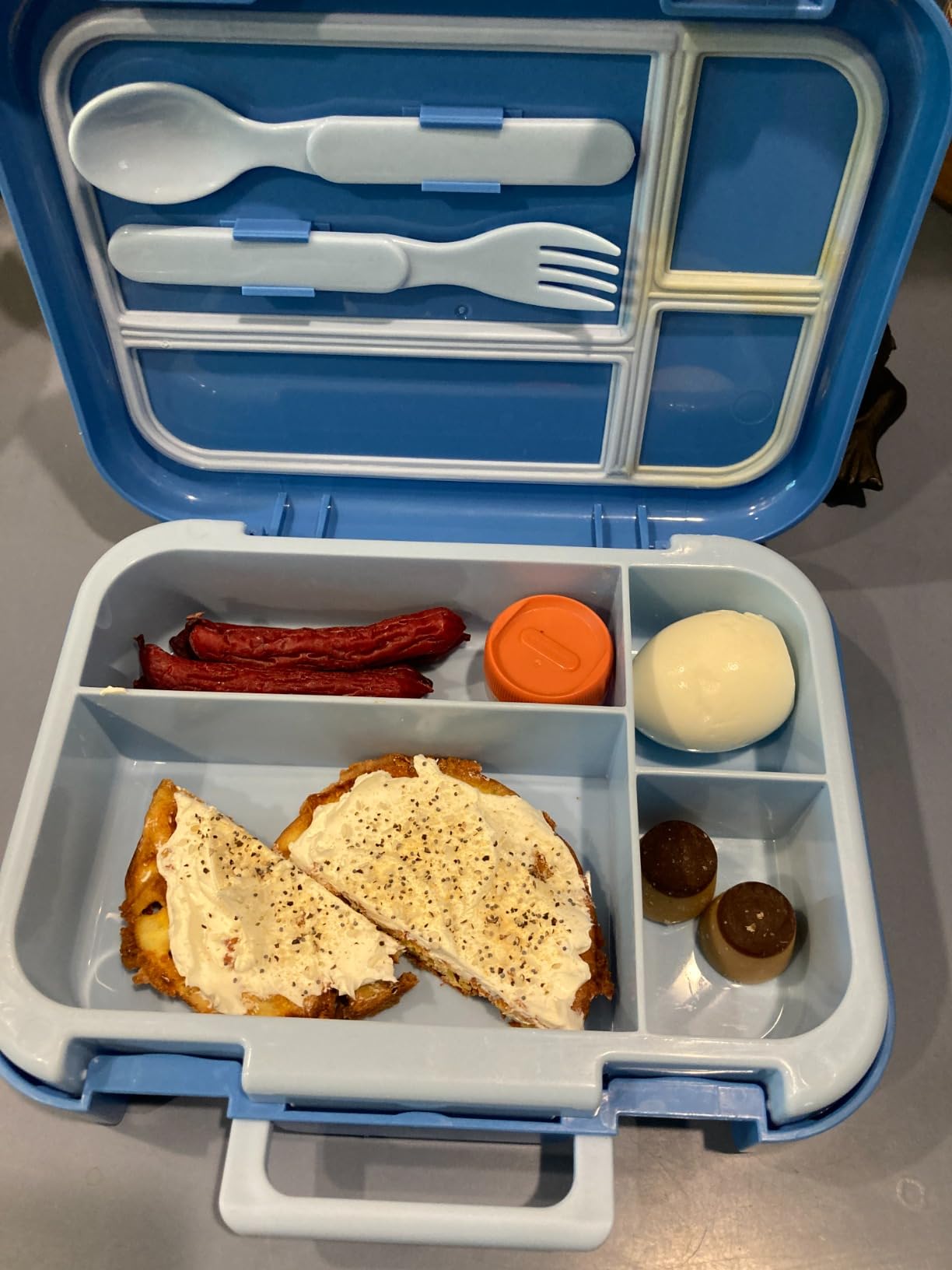 humangear STAX, Stackable Snack Containers - 4-Piece Leak-Proof Snack Travel System - FDA-Food Safe, BPA/PC/Phthalate-Free - Stackable & Click-Together Food Storage, Small customer photo 1