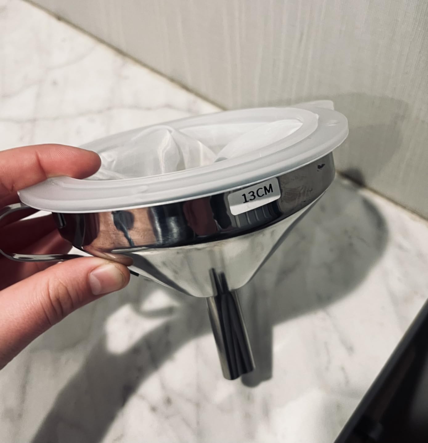 Kitchen Funnel for Filling Bottles, 304 Stainless Steel Food Funnels with Strainer and 200 Mesh Filter, Metal Funnel Set for Transferring Canning Oil Coffee customer photo 1
