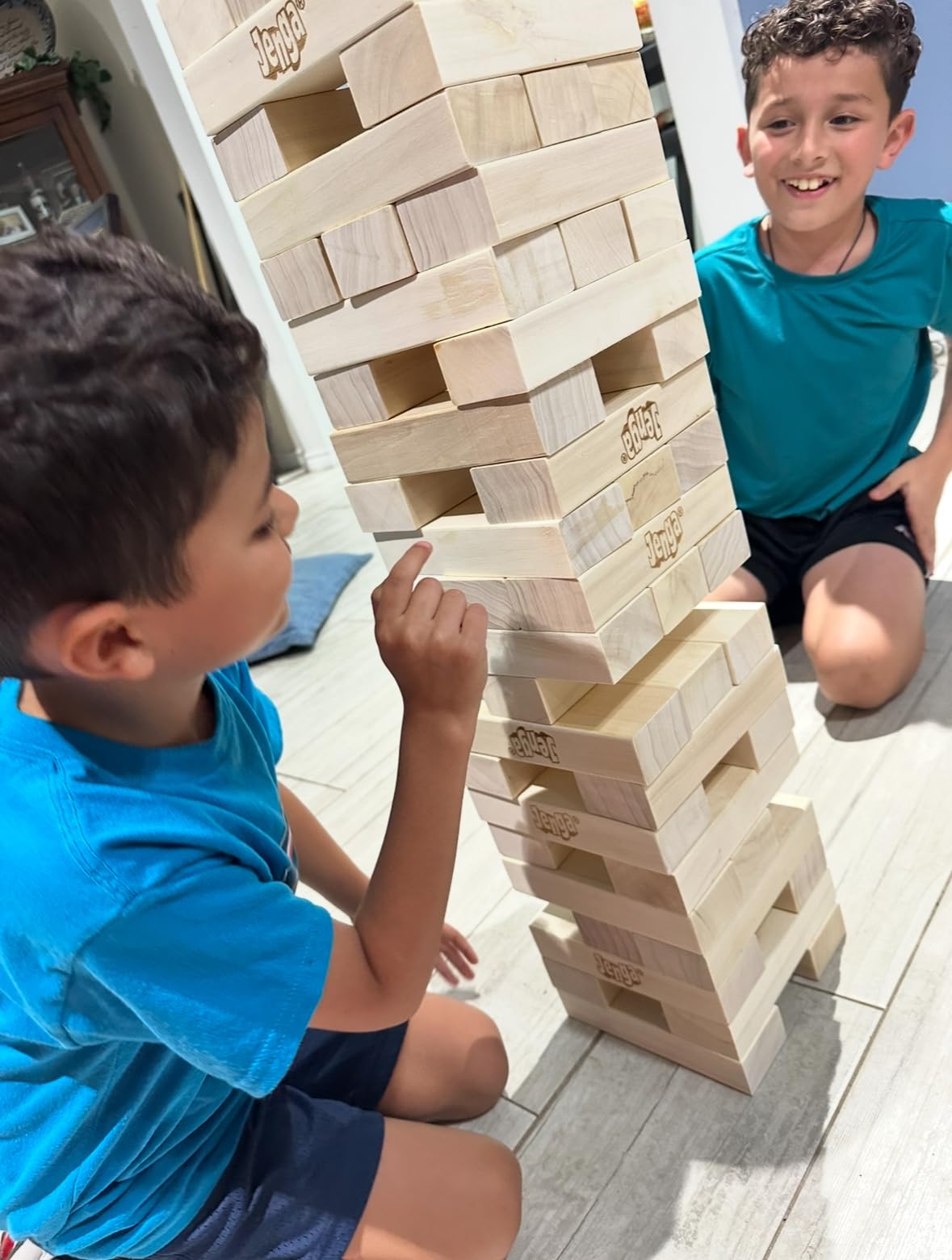 Jenga Giant - Hardwood Blocks - Stacks to Over 4 Feet - Officially Licensed - JS6 customer photo 1