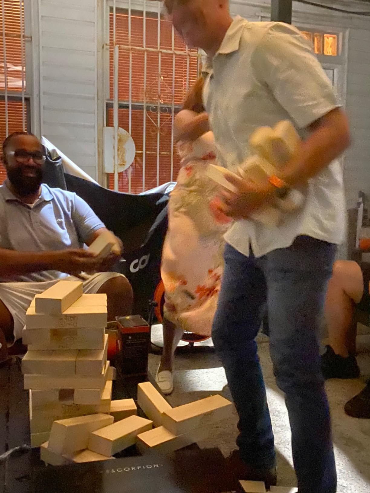 Jenga Giant - Hardwood Blocks - Stacks to Over 4 Feet - Officially Licensed - JS6 customer photo 2