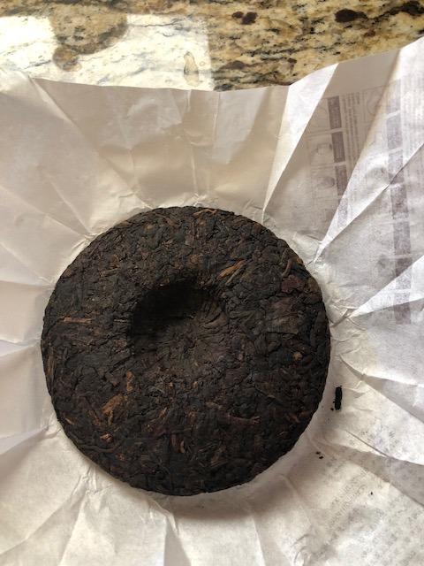 SANRAN Puerh Tea Cake, Aged Ripe Pu Erh Tea, Chinese Yunnan Puer Tea Cake, 12.6oz/Pack customer photo 1