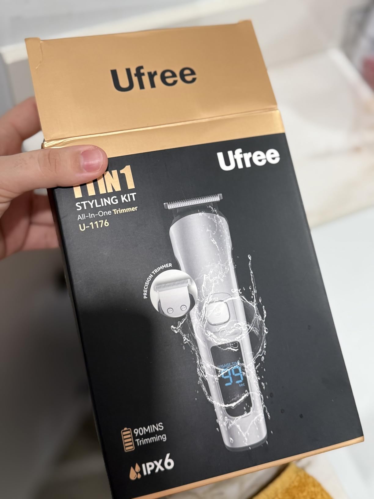 Ufree Beard Trimmer for Men, Waterproof Electric Razor for Nose, Body, Face & Mustache, Cordless Hair Clippers Shavers Grooming Kit, Gifts for Men Husband Father customer photo 2