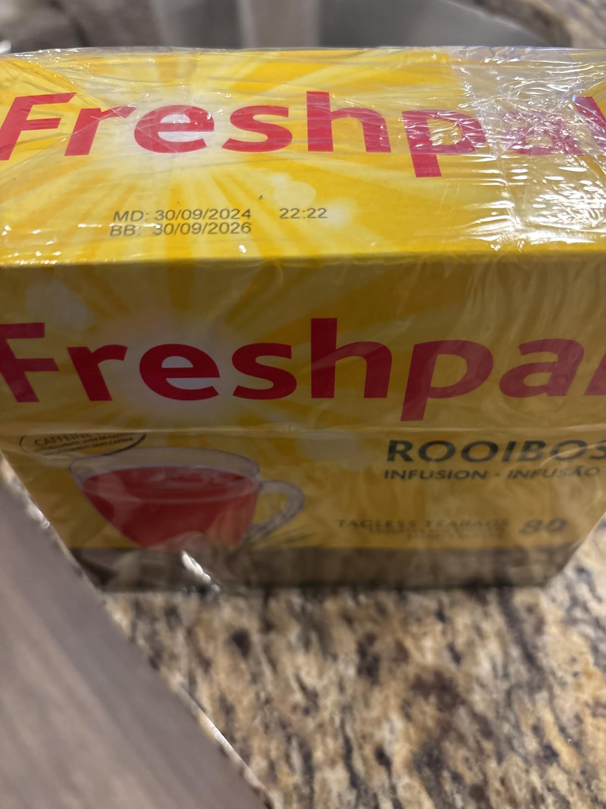 Freshpak® Rooibos Tea | 80 Tagless Teabags | Packed at source in South Africa | Natural Premium Rooibos | Naturally Caffeine Free | Keto Friendly | Non GMO customer photo 1