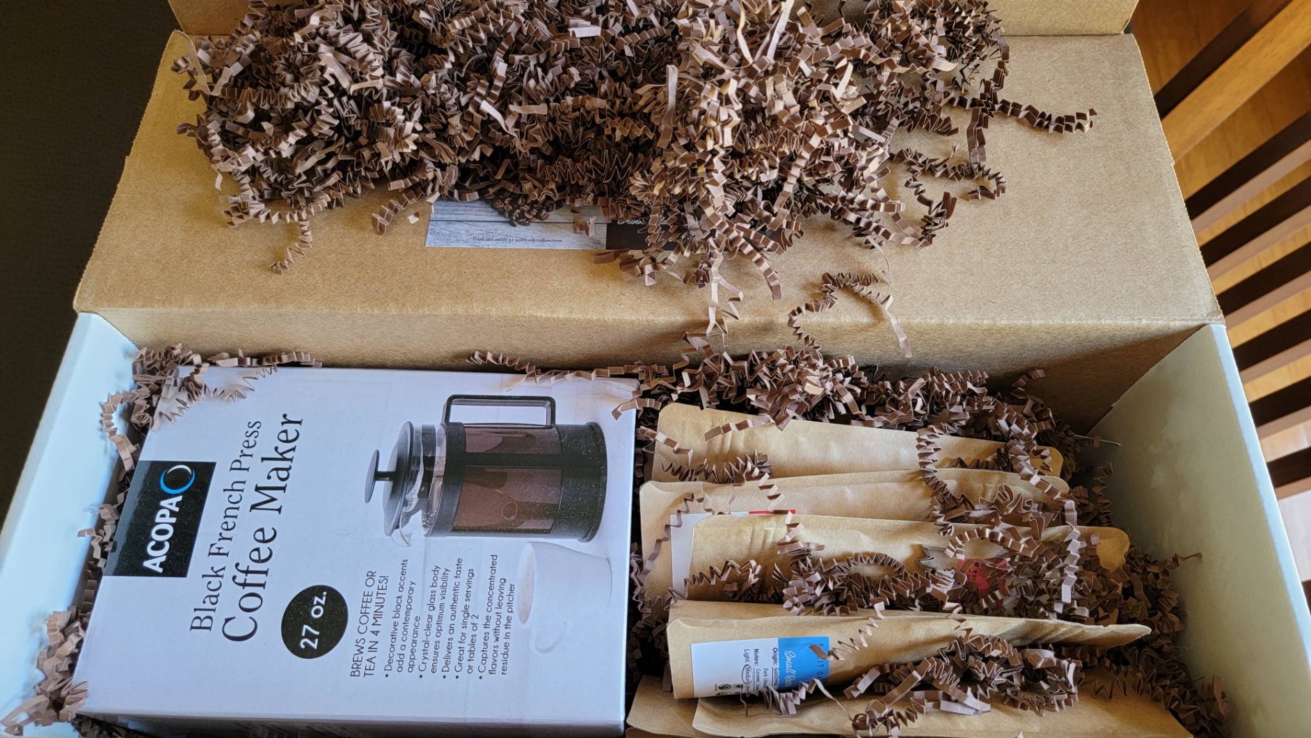 Coffee Gift Box Set 8 Assorted Coffees 2oz plus 1 French Press Glass Coffee Maker. Amazing coffees from all over the world customer photo 2