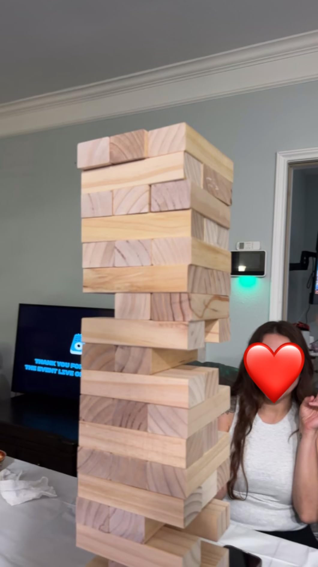Outdoor Games Large Tower Stacking Game, 54 Wooden Blocks, Stack Up to 4 Ft Tall, Includes Carry Bag and Scoreboard, Backyard and Beach Lawn Yard Fun for Adults and Family customer photo 2
