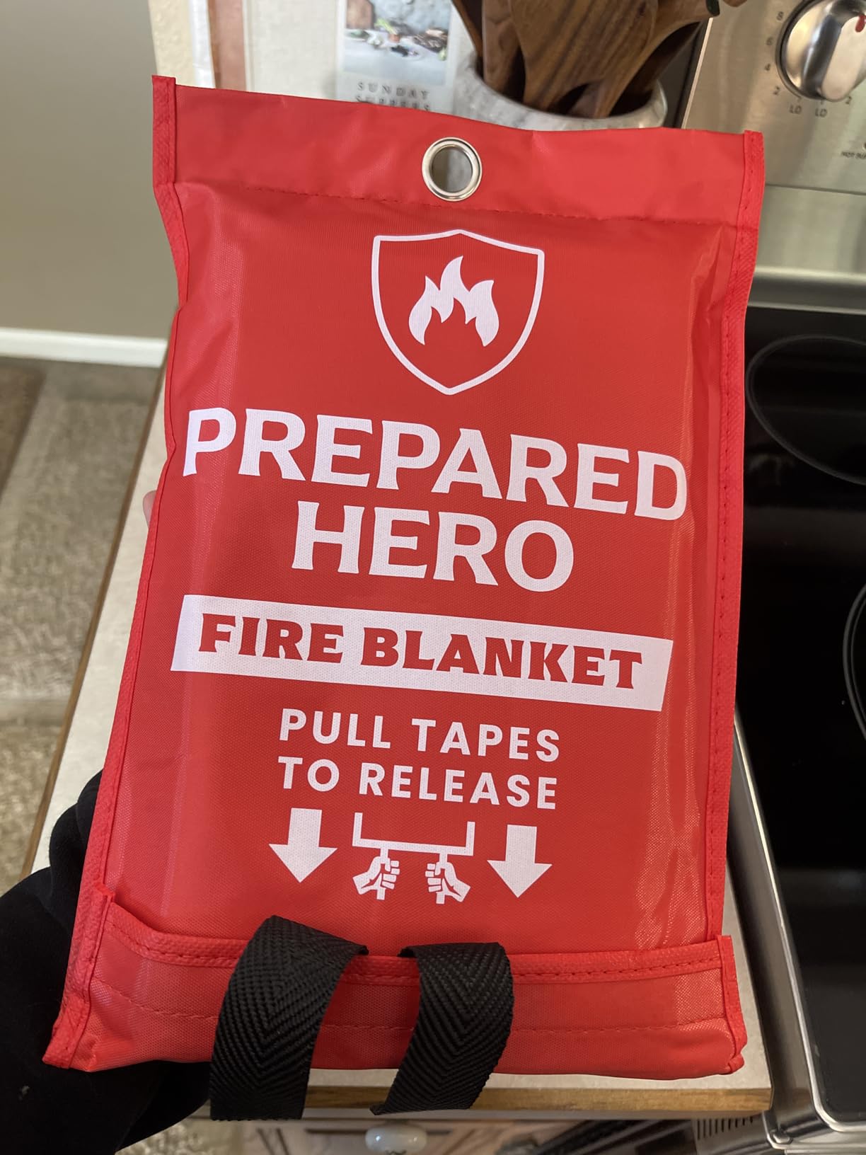 Prepared Hero Emergency Fire Blanket - 1 Pack - Fire Suppression for Kitchen, 39