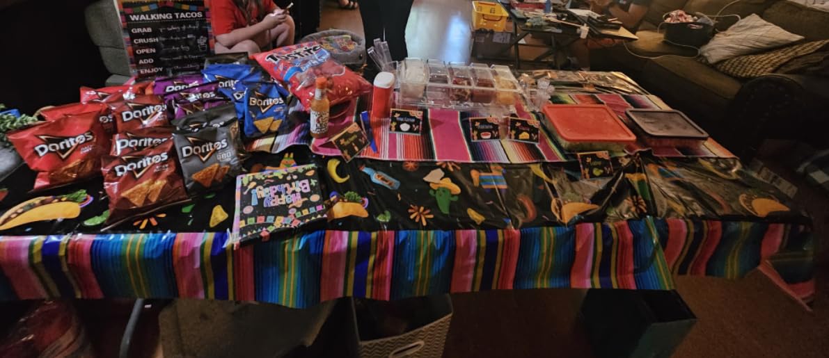 Taco Bar Decoration Kit, Mexican Fiesta Party Decorations Taco Bar Banner Sign Tent Garland for Cinco De Mayo Fiesta Mexican Theme Party Bachelorette Bridal Shower Wedding Birthday Taco Party Supplies customer photo 1