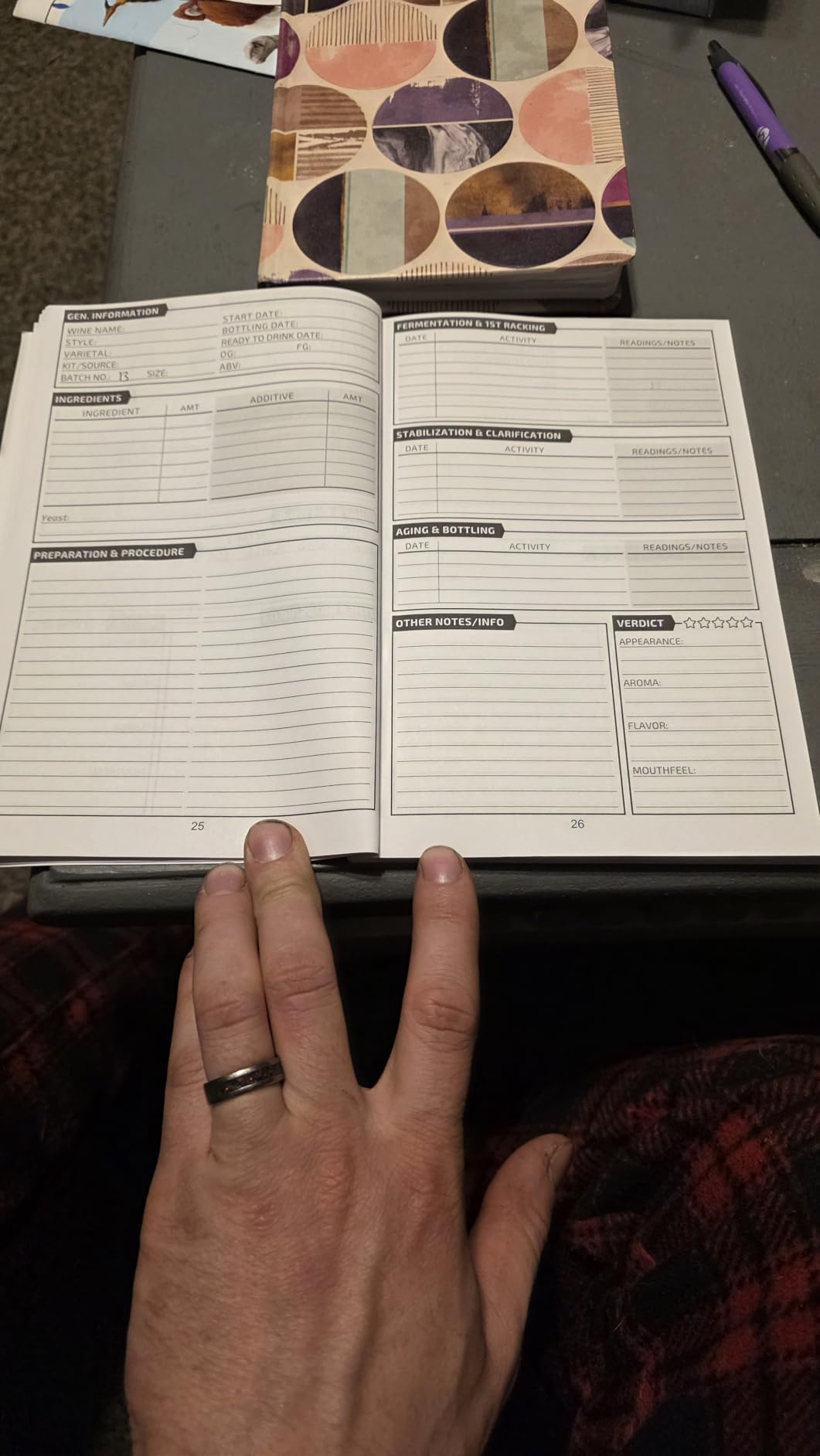 Wine Making Log: A Journal to Record Wine Recipes, Preparation Notes, Process Details & Other Relevant Information | Specialized Organizer Notebook for Wine Makers, Producers & Homebrewers customer photo 1