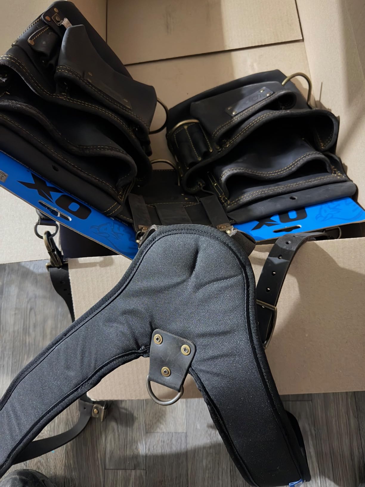 OX Pro Oil Tanned Leather Tool Belt with Padded Suspenders Leather Carpenter Tool Belt with Suspenders and Pouches Dual Hammer Holsters customer photo 1