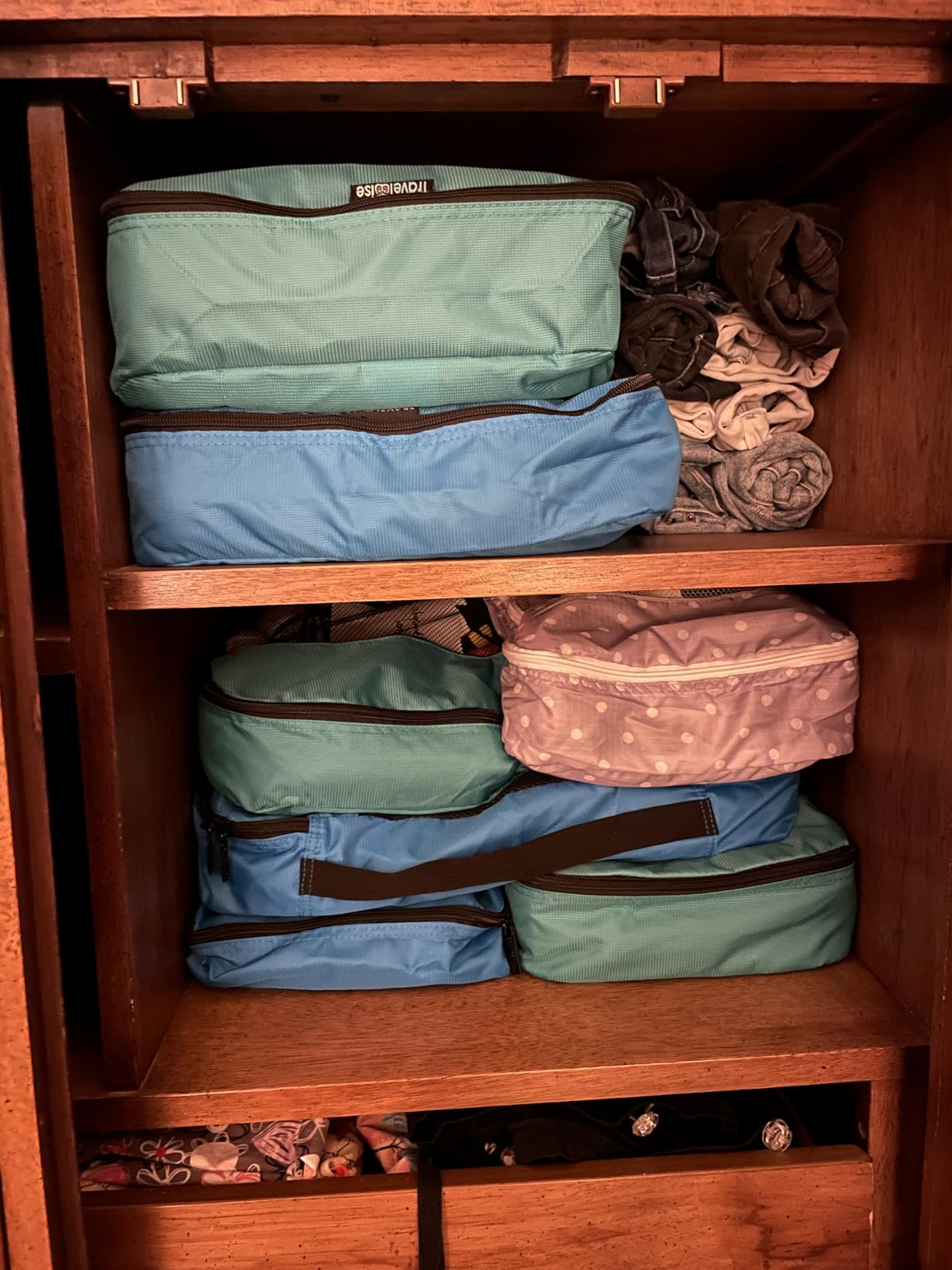 Travel Wise Packing Cubes for Travel - 5 Piece Set with Pattern Design, Lightweight Ripstop Nylon Luggage Organizers with Mesh Panel customer photo 1