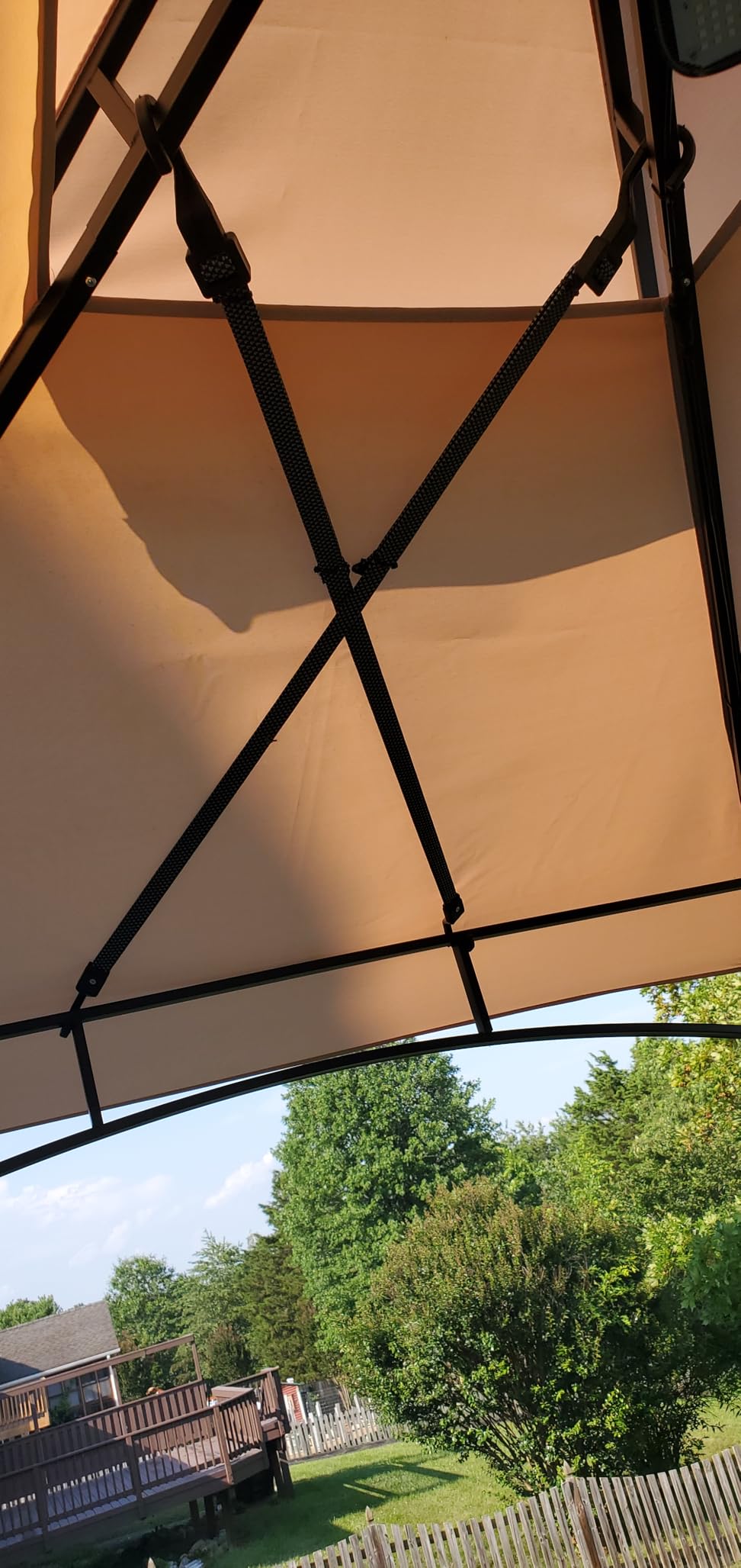 AECOJOY 8' x 5' Outdoor Grill Gazebo Canopy, BBQ Canopy for Outdoor Grill, 2-Tier BBQ Gazebo Shelter for Patio, Backyard (Beige) customer photo 1