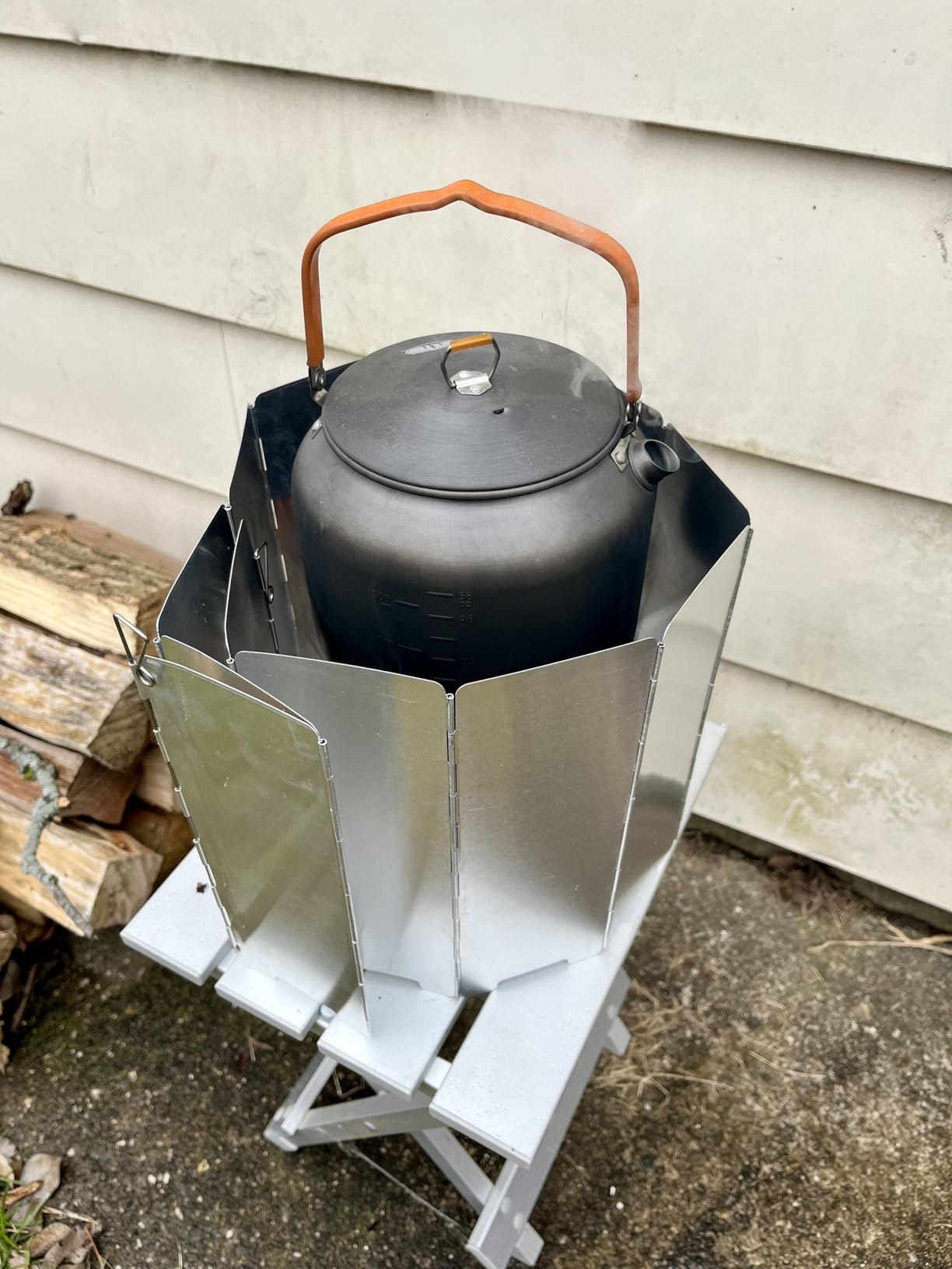 10 Plates Stove Windscreen, Aluminum Stove Windshield with Drawstring Bag, for Camping, Butane Stoves customer photo 2