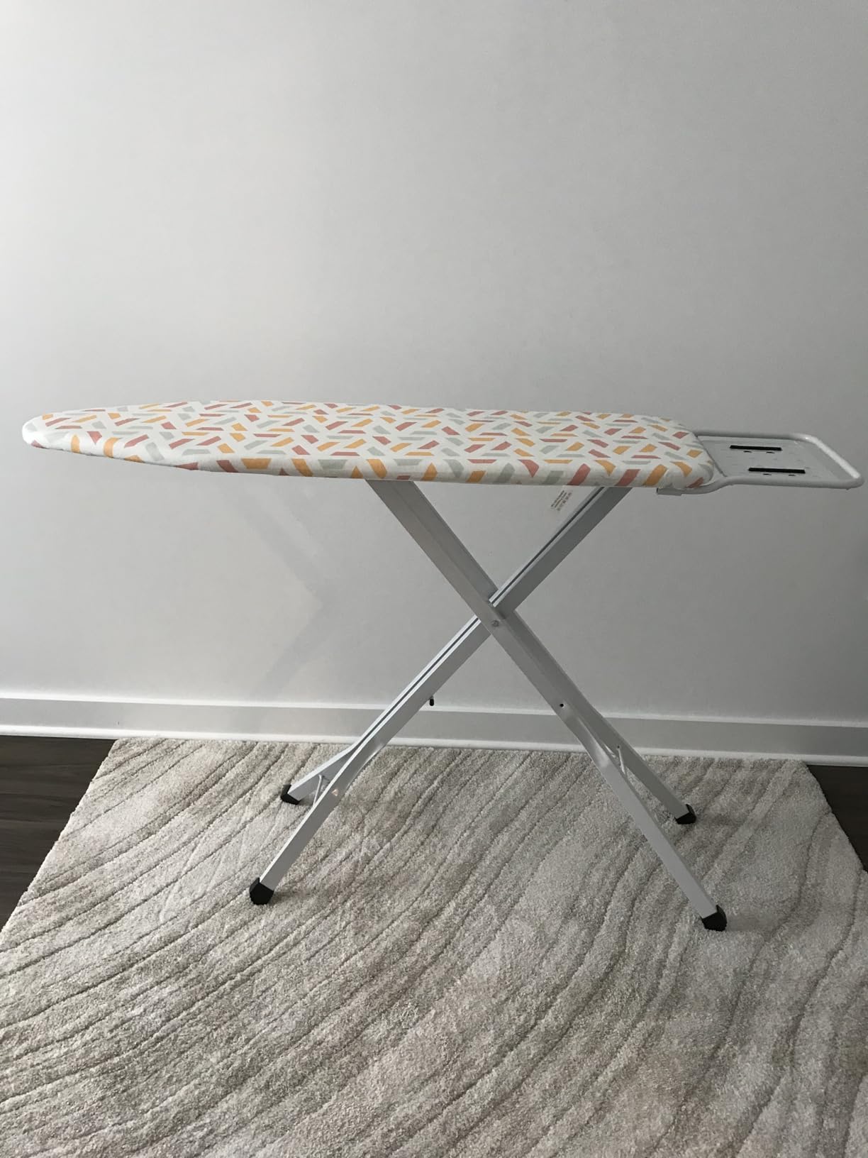 BKTD Ironing Board, Heat Resistant Cover Iron Board with Steam Rest, Non-Slip Foldable Ironing Stand, Heavy Sturdy Metal Frame Legs Iron Stand(13 * 34 * 53 Inches) (Silver Gray) customer photo 1