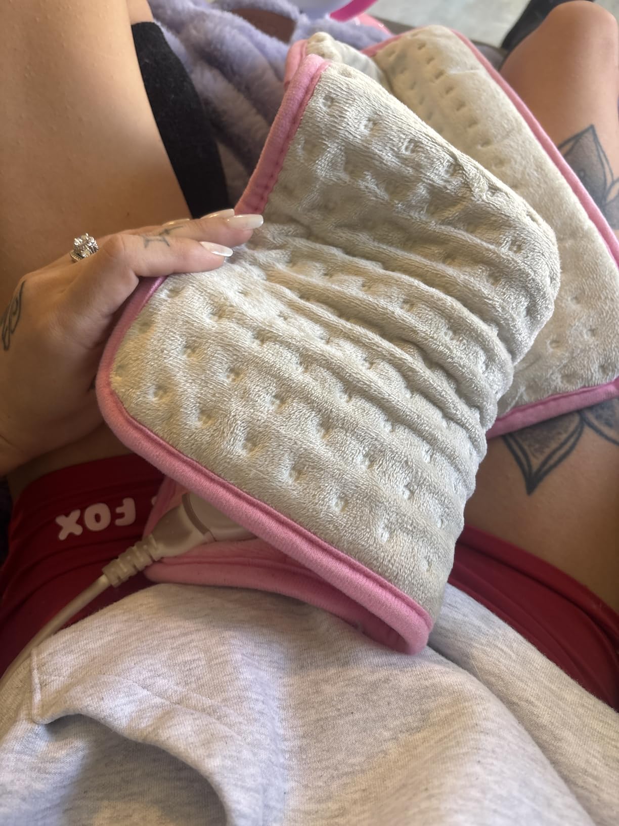 Comfytemp Weighted Heating Pad for Back & Period, FSA Eligible Electric Heat Pad, Birthday Gifts for Women Men Mom Dad & Mother Day Gift, 2.2 lb HSA Neck Shoulder Heated Pad, 2H Auto-Off, 12x24 customer photo 1