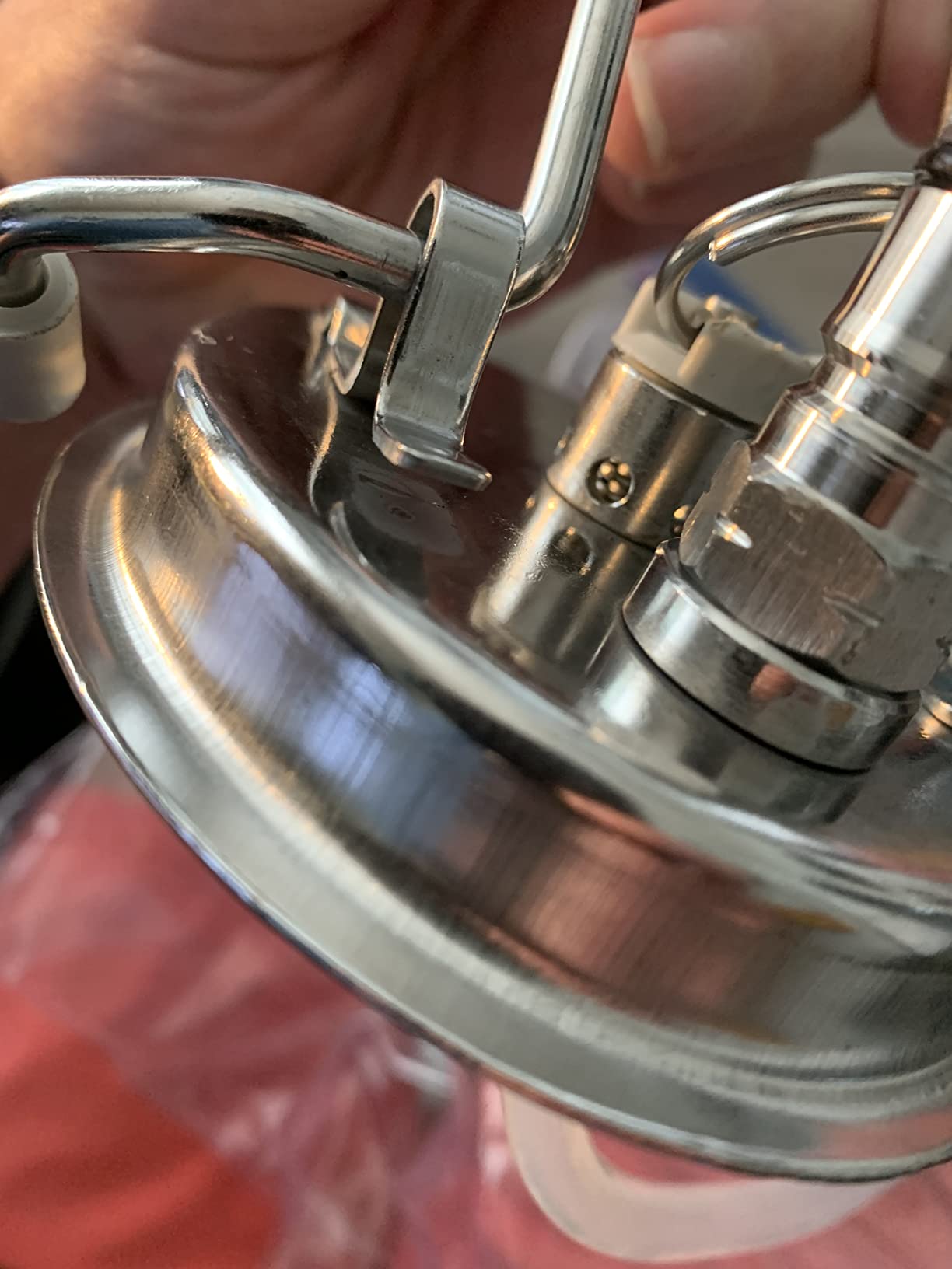 Corny Carbonation Keg Lid, Cornelius Soda Keg Lids for Quick Forced Carbonation, Ball Lock Keg Lid with Diffusion Stone, Pressure Relief Valve, Clamp and Tube for Homebrew Beer and Beverage customer photo 2