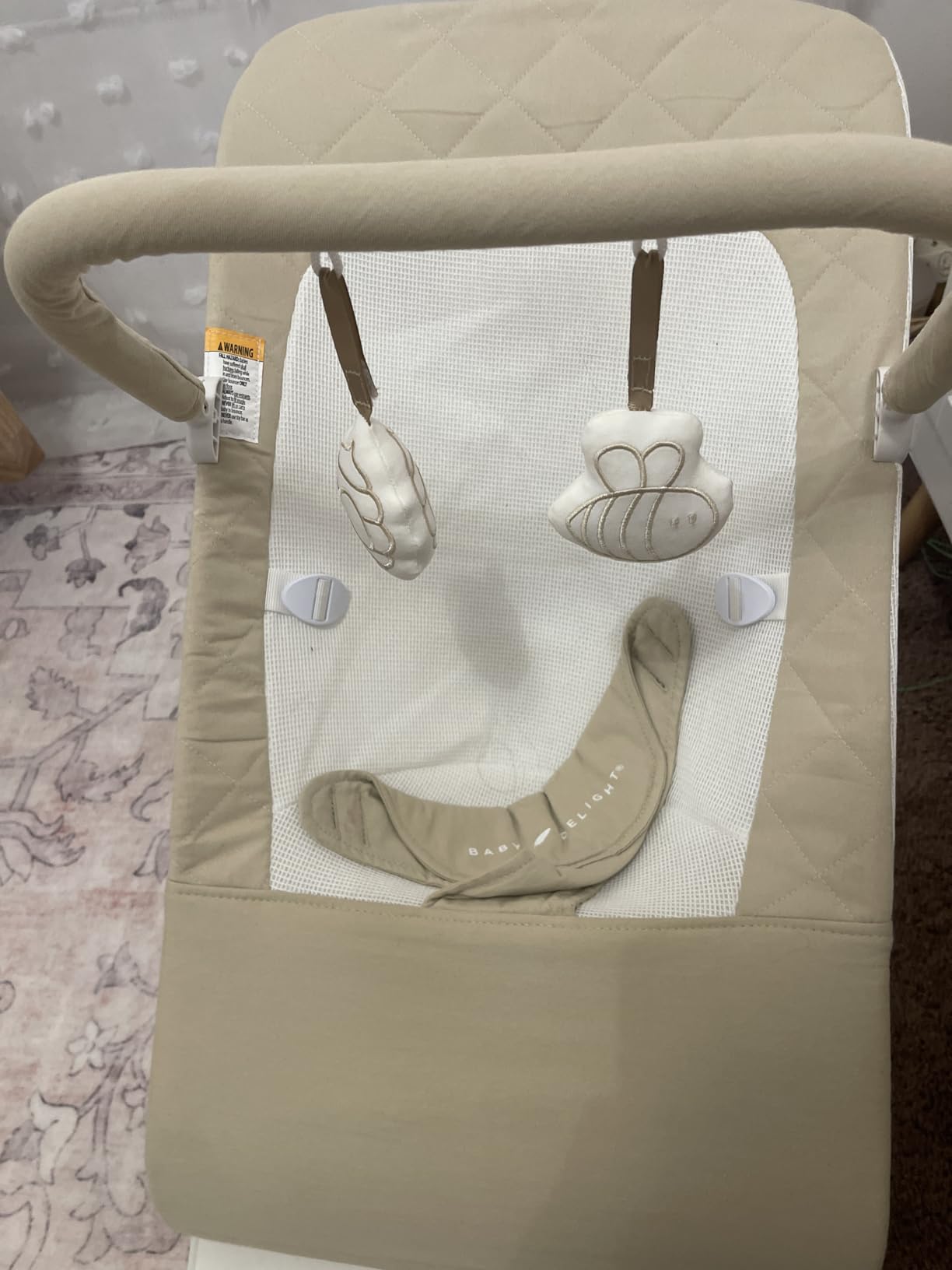 Baby Delight Alpine Deluxe Portable Bouncer, Infant, 0-6 Months, 100% GOTS Certified Cotton Fabrics, Organic Oat customer photo 2