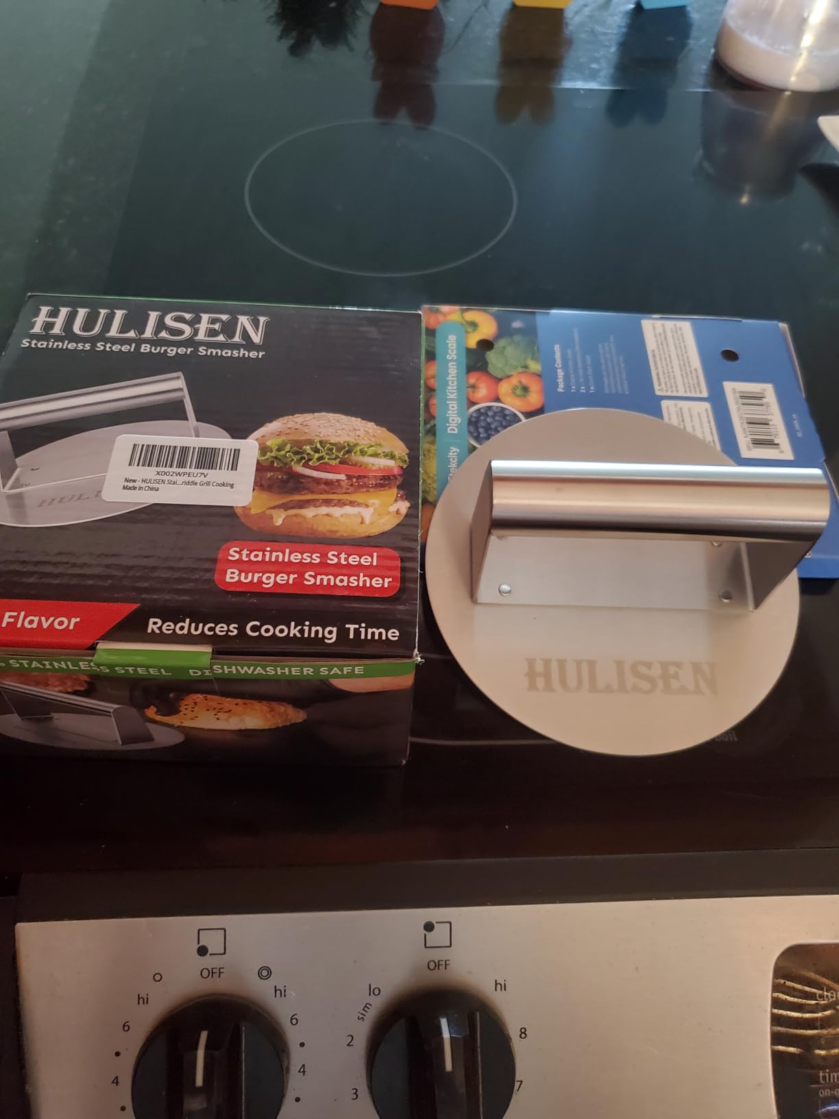 HULISEN Stainless Steel Burger Press, 6.2 inch Round Burger Smasher, Professional Griddle Accessories Kit, Grill Press Perfect for Flat Top Griddle Grill Cooking customer photo 1