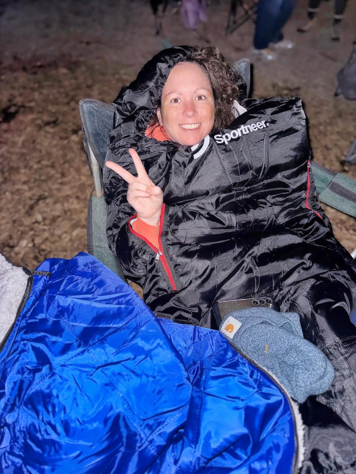 Sportneer Wearable Sleeping Bag for Adults & Kids - Walkable with Arm Zippers, Warm Weather & Cold Waterproof, Compact for Camping, Stadiums, Travel, Backpacking & Car Use customer photo 1