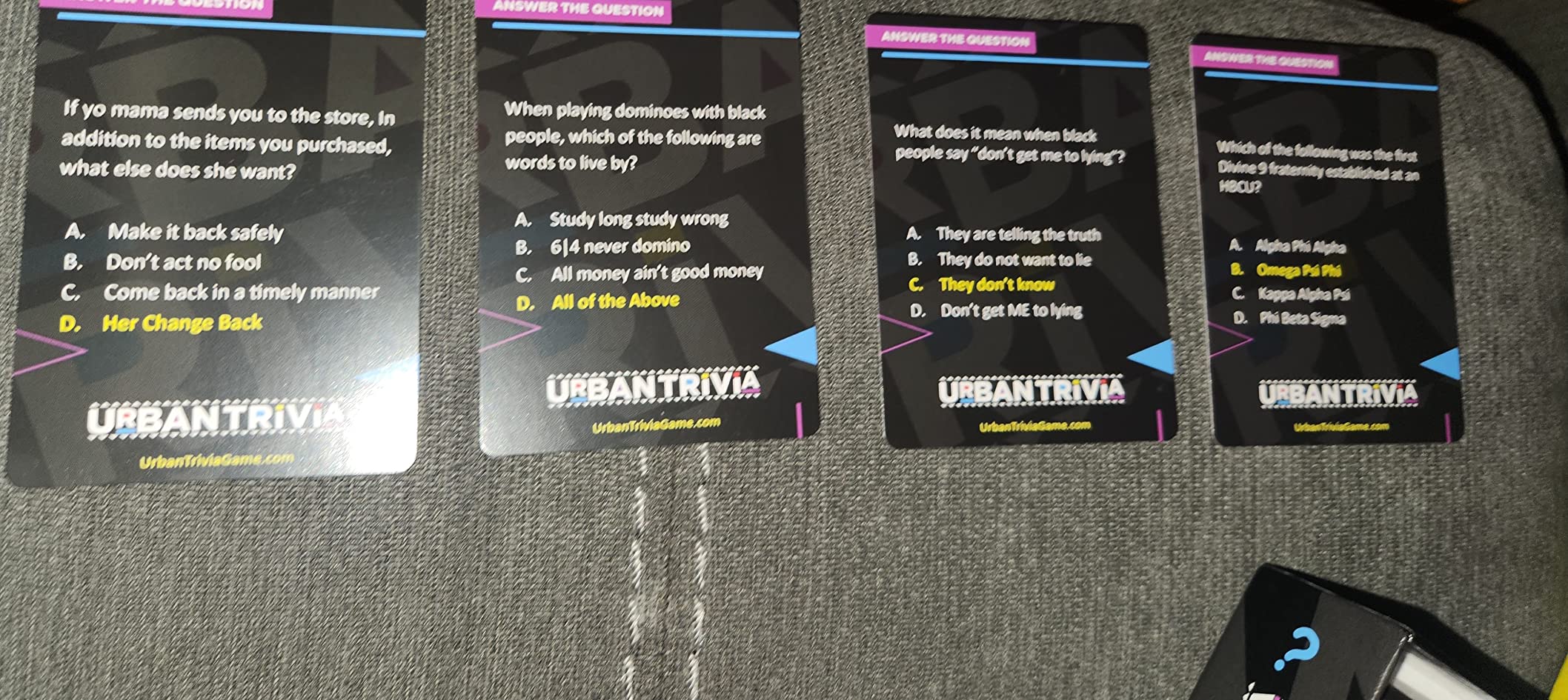 Urban Trivia - Black Card Game for The Culture! Fun Trivia on Black TV, Movies, Music, Sports, & Growing Up Black! customer photo 2
