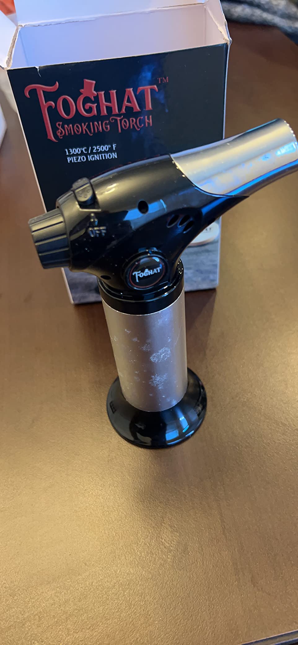 Foghat Cocktail Smoker Torch for Smoked Cocktails and Cooking - Handheld Refillable Culinary Butane Powered Kitchen Blow Torch Food Lighter Gun, Creme Brulee Torch (Butane not included) customer photo 2