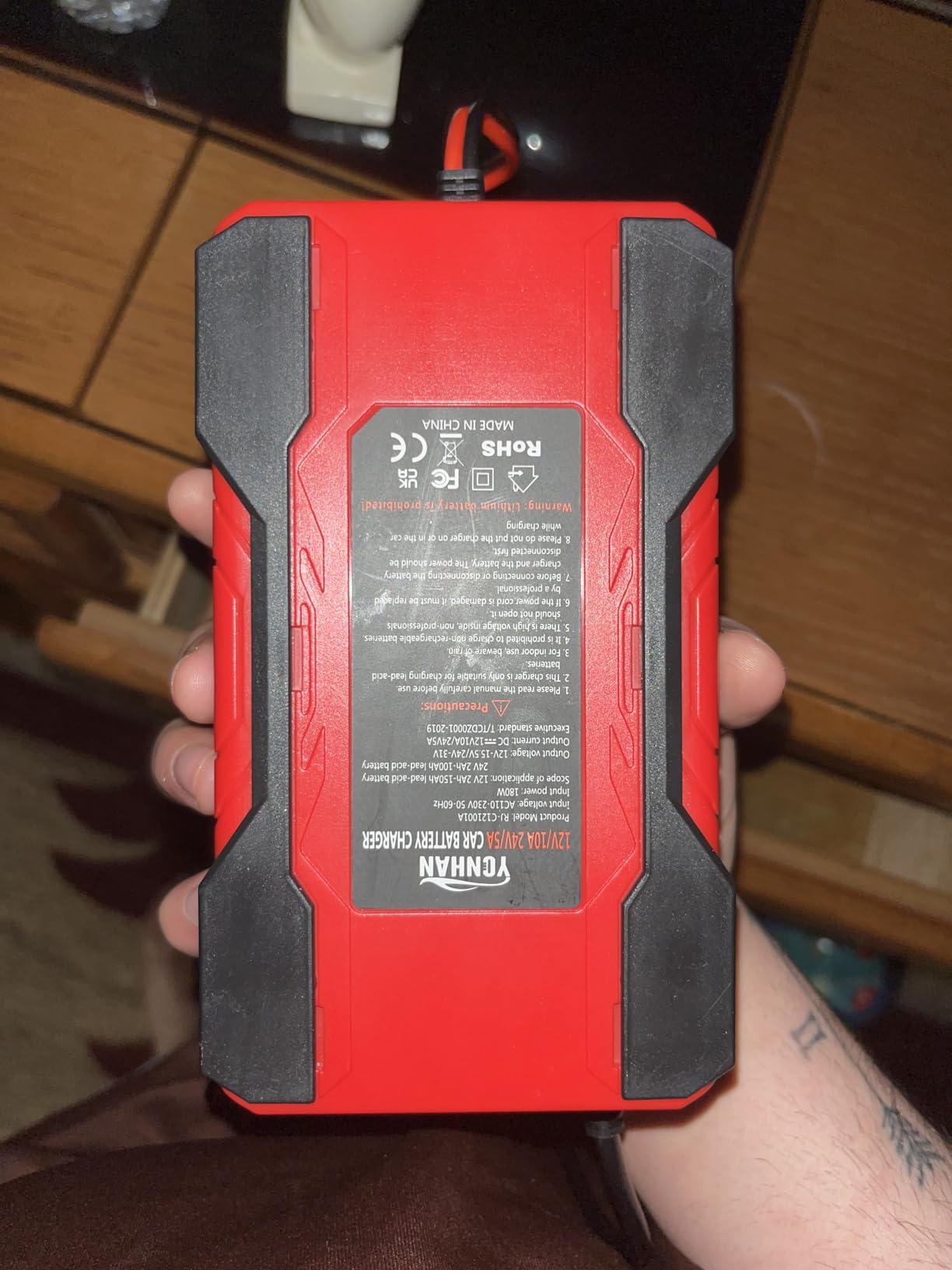 YONHAN Battery Charger 10-Amp 12V and 24V Fully-Automatic Smart Car Battery Charger, Battery Maintainer Trickle Charger, and Battery Desulfator with Temperature Compensation customer photo 1