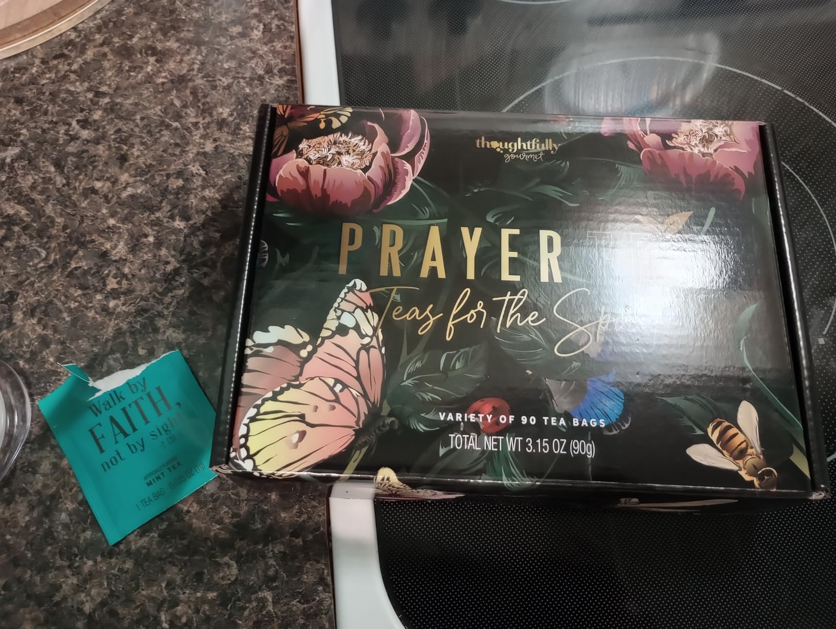 Thoughtfully, Tea Affirmations Christian Prayer Gift Set for Women, Religious Tea Gift with 6 Flavors and Bible Verses from Psalms and Other Books to Rejoice, Mother's Day Pack of 90 customer photo 2