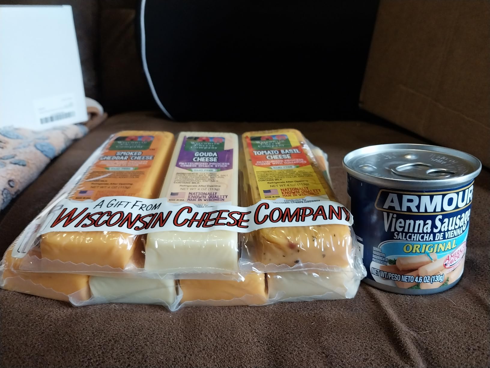 Wisconsin Cheese Company - 100% Wisconsin Specialty Cheese Block Sampler Gift Pack (7 Blocks) - Cheddar, Pepper Jack, Swiss, Gouda, Salami, Smoked Cheddar & Tomato Basil | Perfect for Parties, Charcuterie Boards, and Holiday Gifts customer photo 1