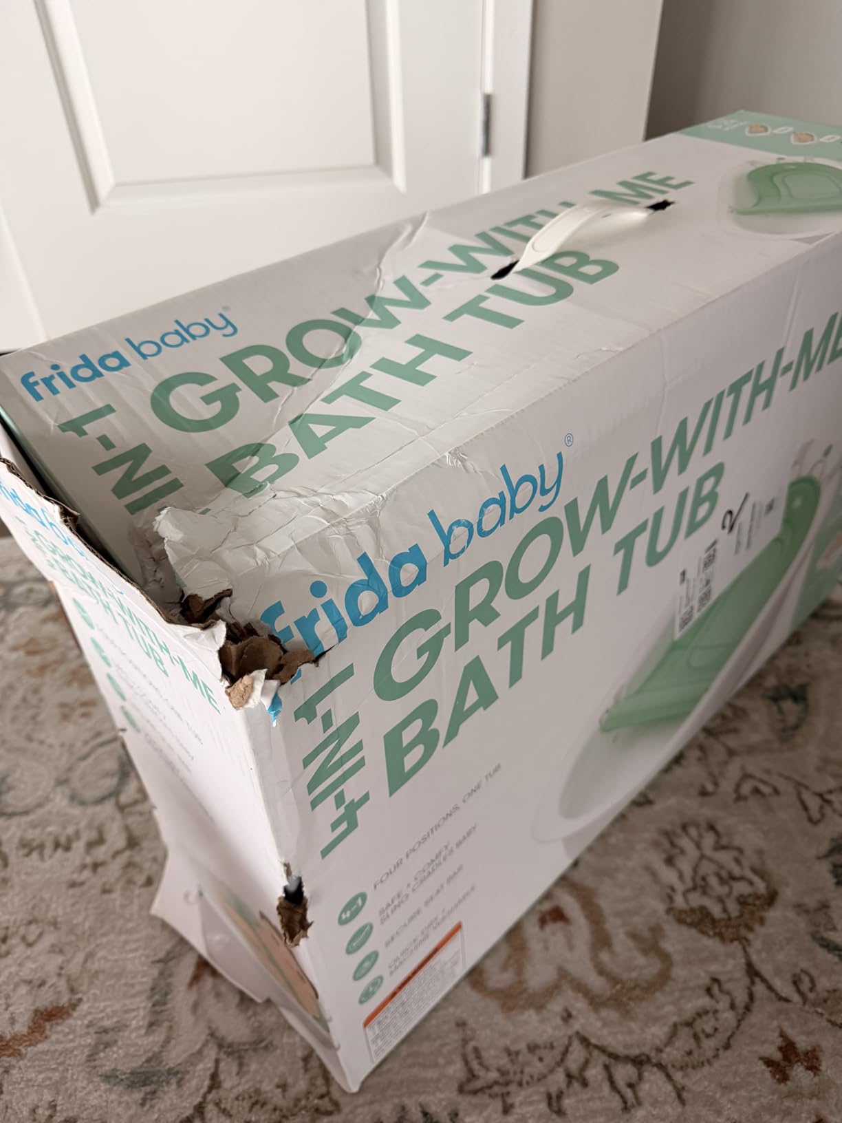 Frida Baby 4-in-1 Grow-with-Me Baby Bathtub, Baby Tub for Newborns to Toddler with Removable Bath Seat & Backrest for Bath Support in Tub customer photo 2