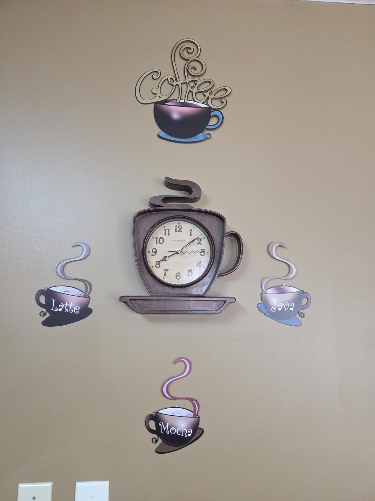 4 Pieces Metal Coffee Cup Wall Decor - Cafe Themed Wall Art Decoration customer photo 1