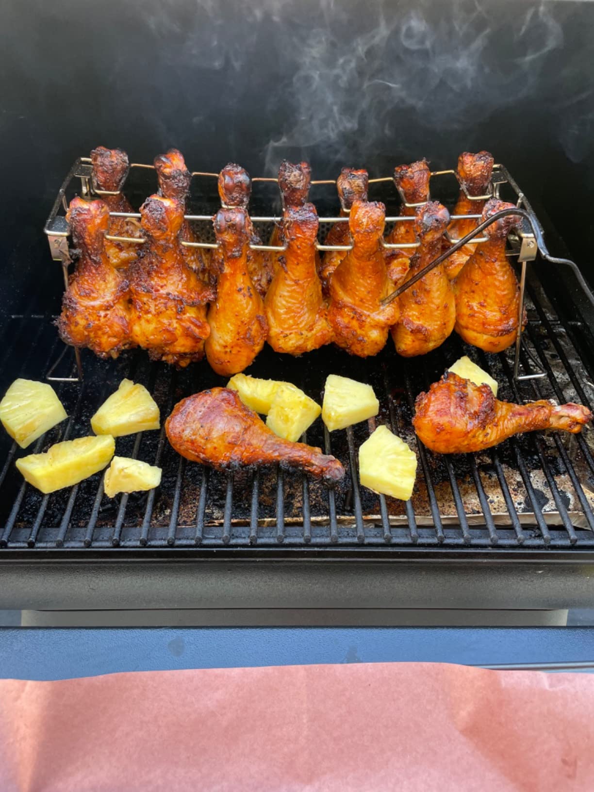 Triceratops Chicken Leg and Wing Rack, 14 Slots BBQ Chicken Drumsticks Holder Stainless Steel Roaster Stand for Smoker Grill, Oven, Charcoal Grill customer photo 2