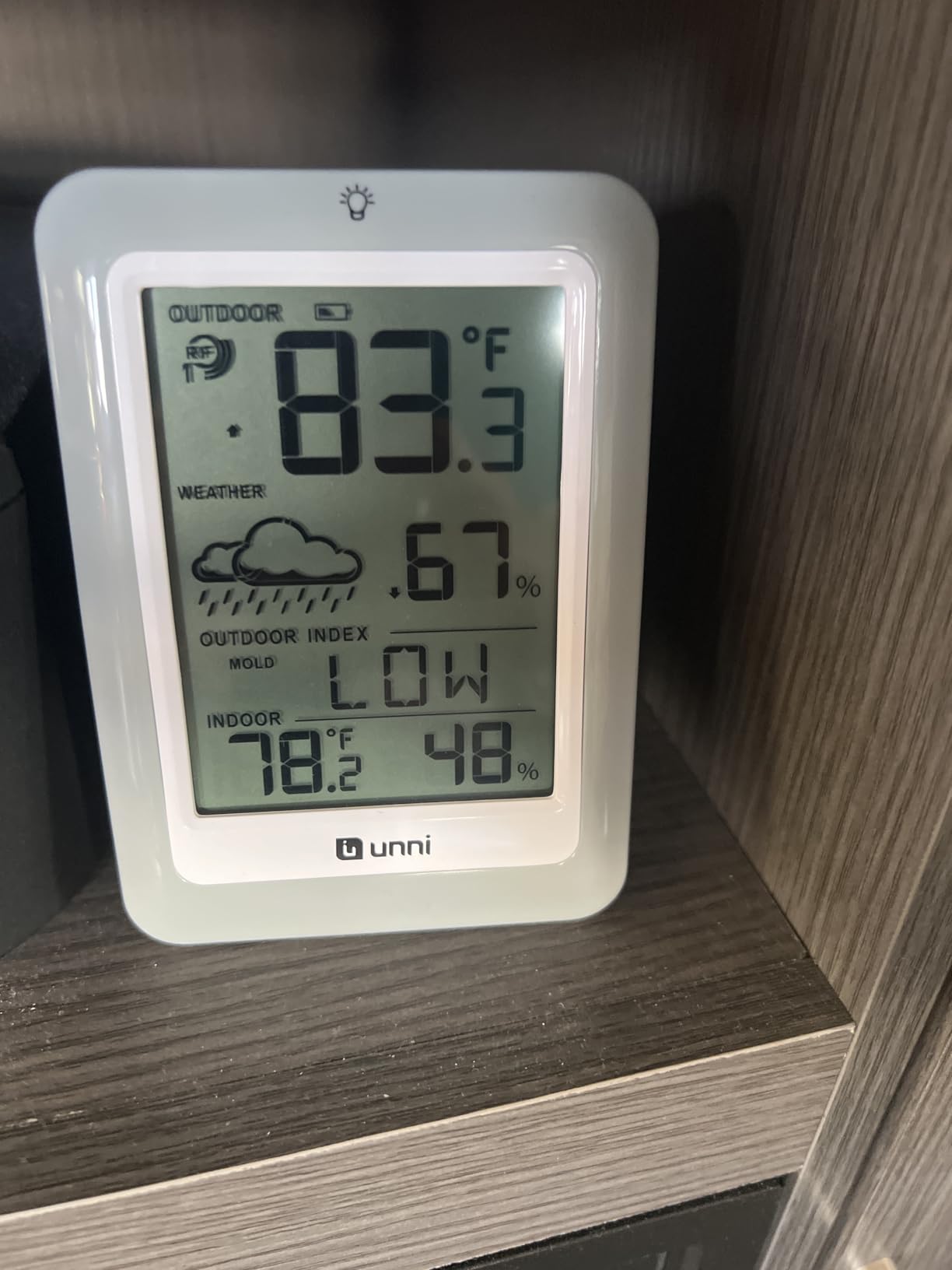 Indoor Outdoor Thermometer Hygrometer Wireless Weather Station, Temperature Humidity Monitor Battery Powered Inside Outside Thermometers with 330ft Range Remote Sensor and Backlight Display customer photo 1