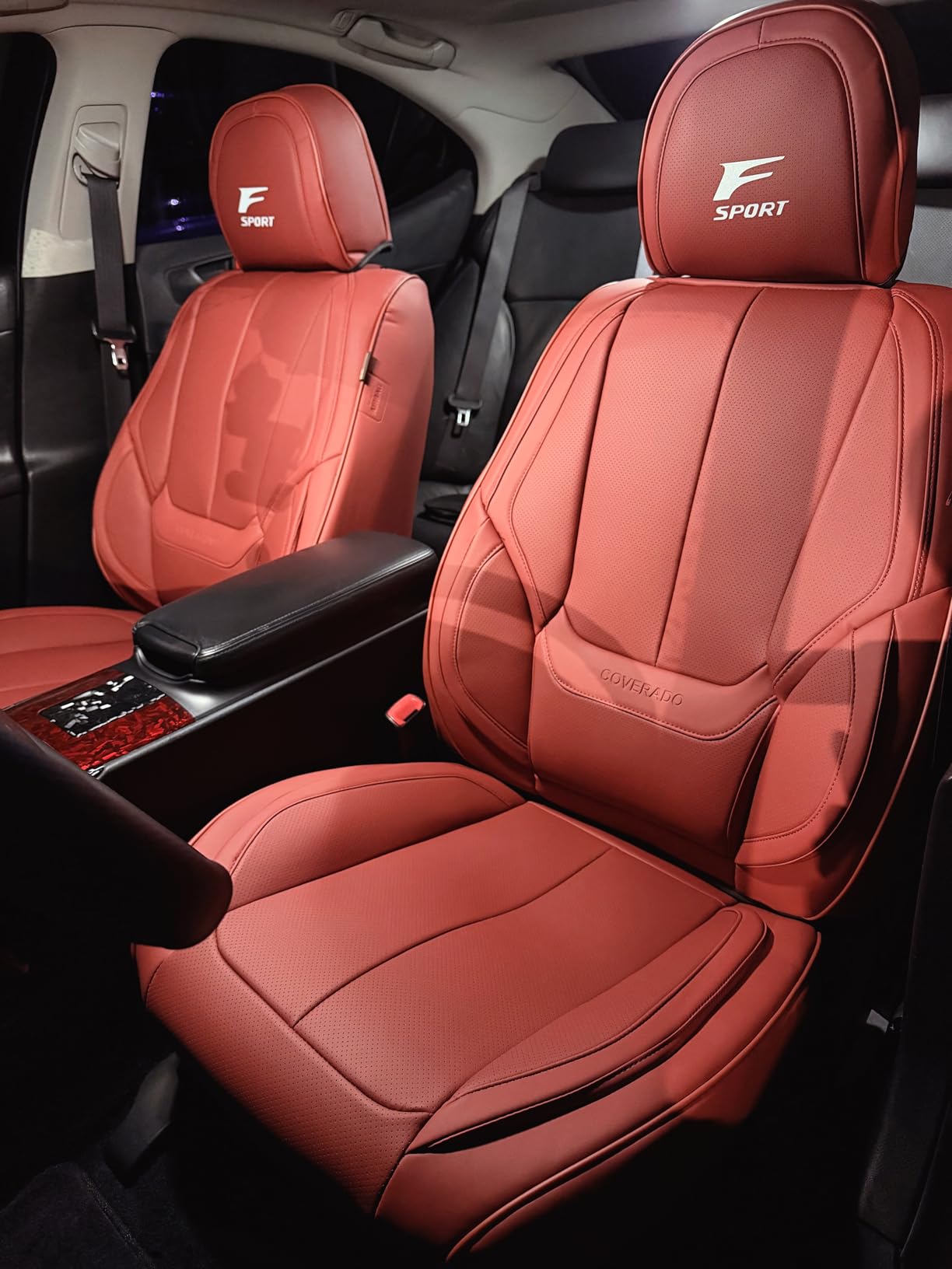Coverado Seat Covers, Car Seat Covers Front Seats, Car Seat Cover, Car Seat Protector Waterproof, Car Seat Cushion Nappa Leather, Black Seat Covers Carseat Cover Universal Fit for Most Cars customer photo 1