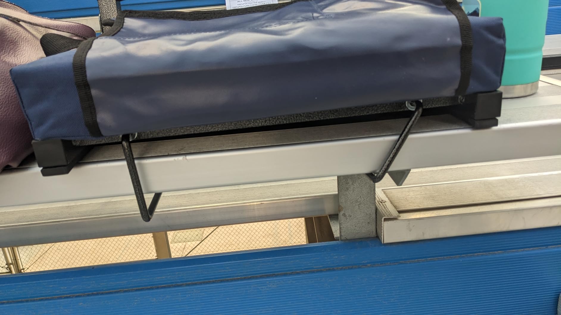 SPORT BEATS Stadium Seats with Back Support Bleacher Chairs with Back and Cushion Thick Padded Bleacher Seats Includes Shoulder Strap Black 1pc Regular - 17