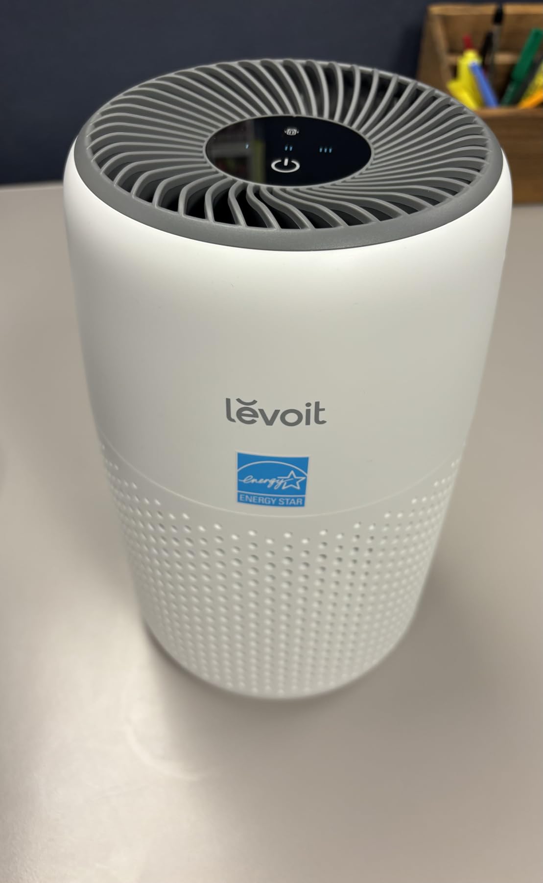LEVOIT Air Purifiers for Bedroom Home Dorm, AHAM VERIFIDE, 3-in-1 Filter Cleaner With Aroma Pad, Filters Smoke, Allergens, Pet Dander, Odor, Dust, Office, Desktop, Core Mini-P, White customer photo 2